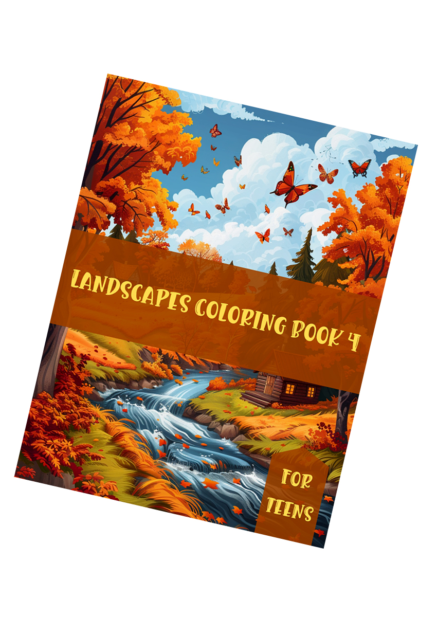 Landscapes Coloring Book 4 – for Teens
