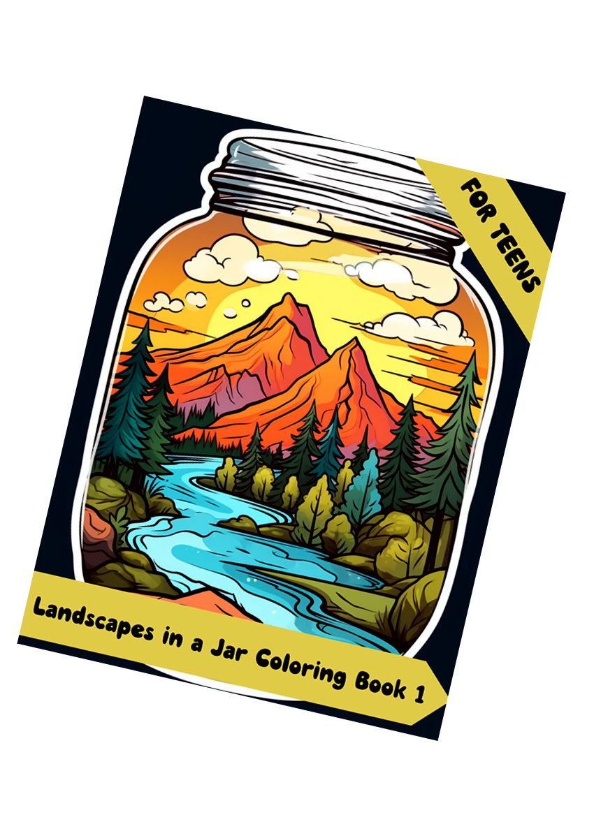 Landscapes in a Jar Coloring Book 1 – for Teens
