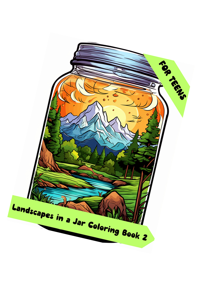 Landscapes in a Jar Coloring Book 2 – for Teens