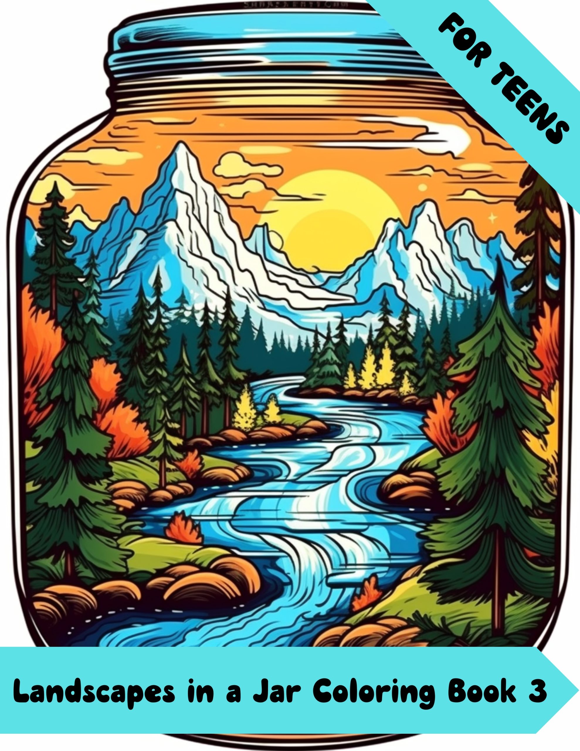 Landscapes in a Jar Coloring Book 3 – for Teens