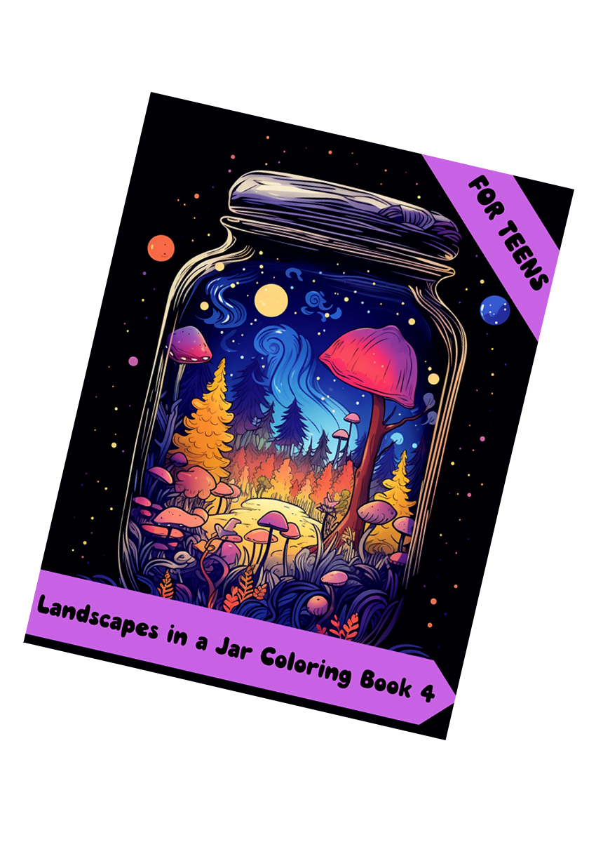 Landscapes in a Jar Coloring Book 4 – for Teens