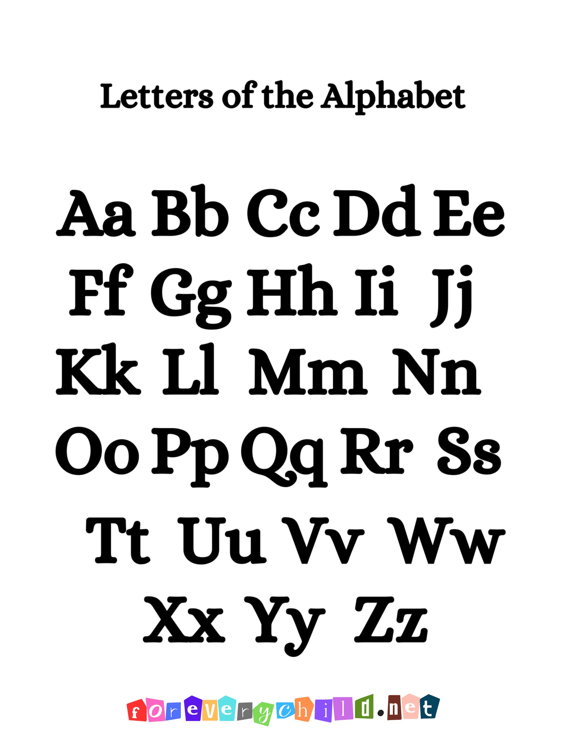 Letters of the Alphabet Poster