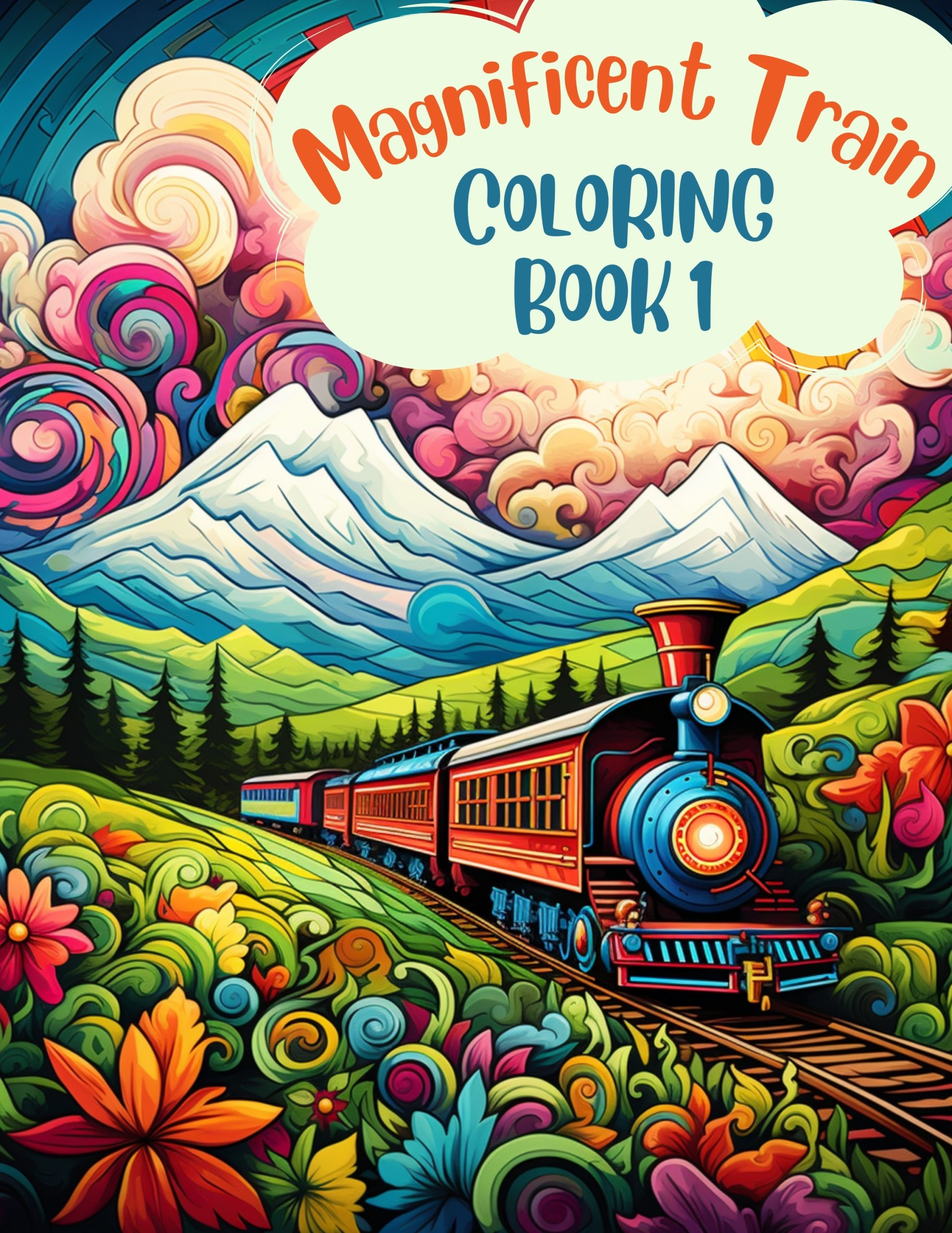 Magnificent Train Coloring Book 1