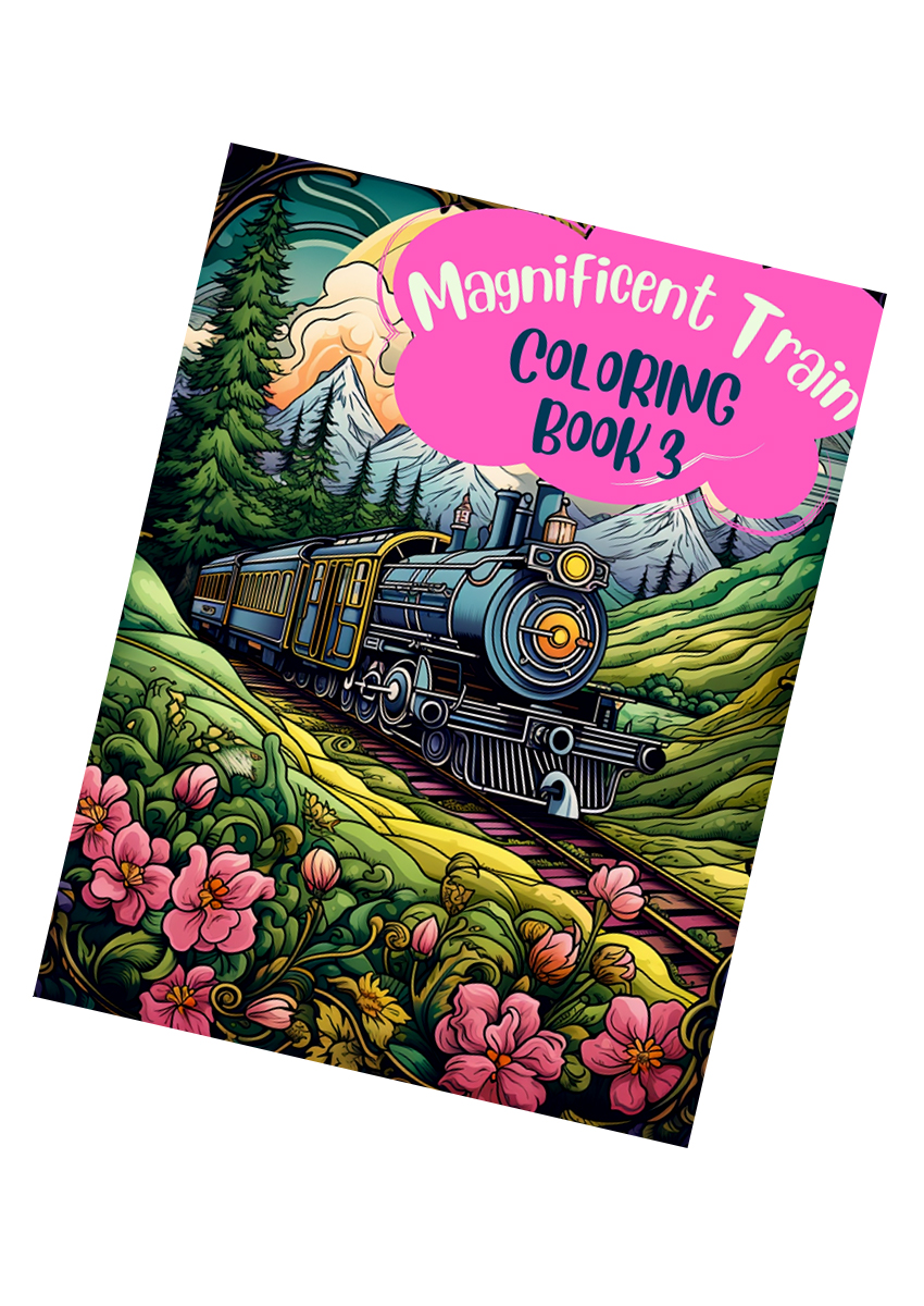 Magnificent Train Coloring Book 3