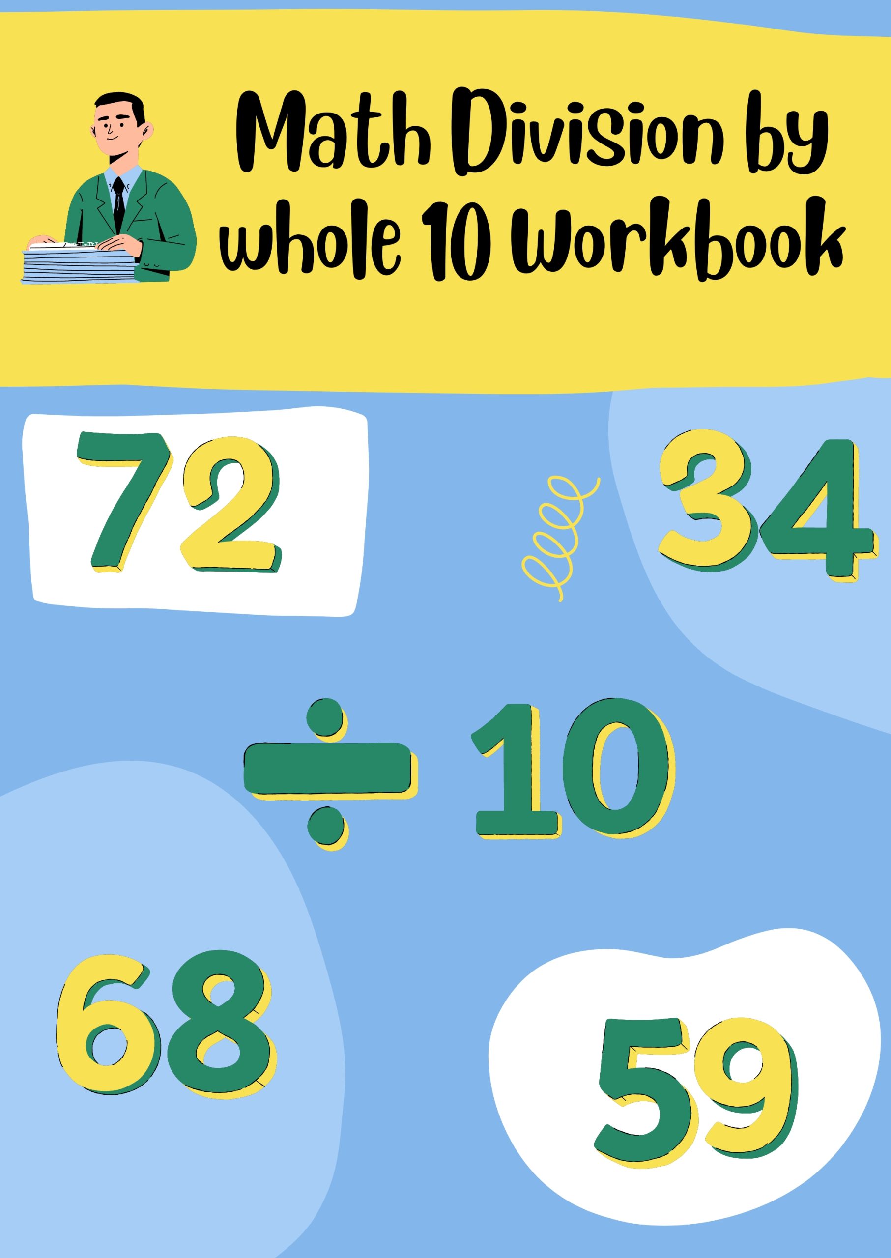 Math Division by whole 10 Workbook