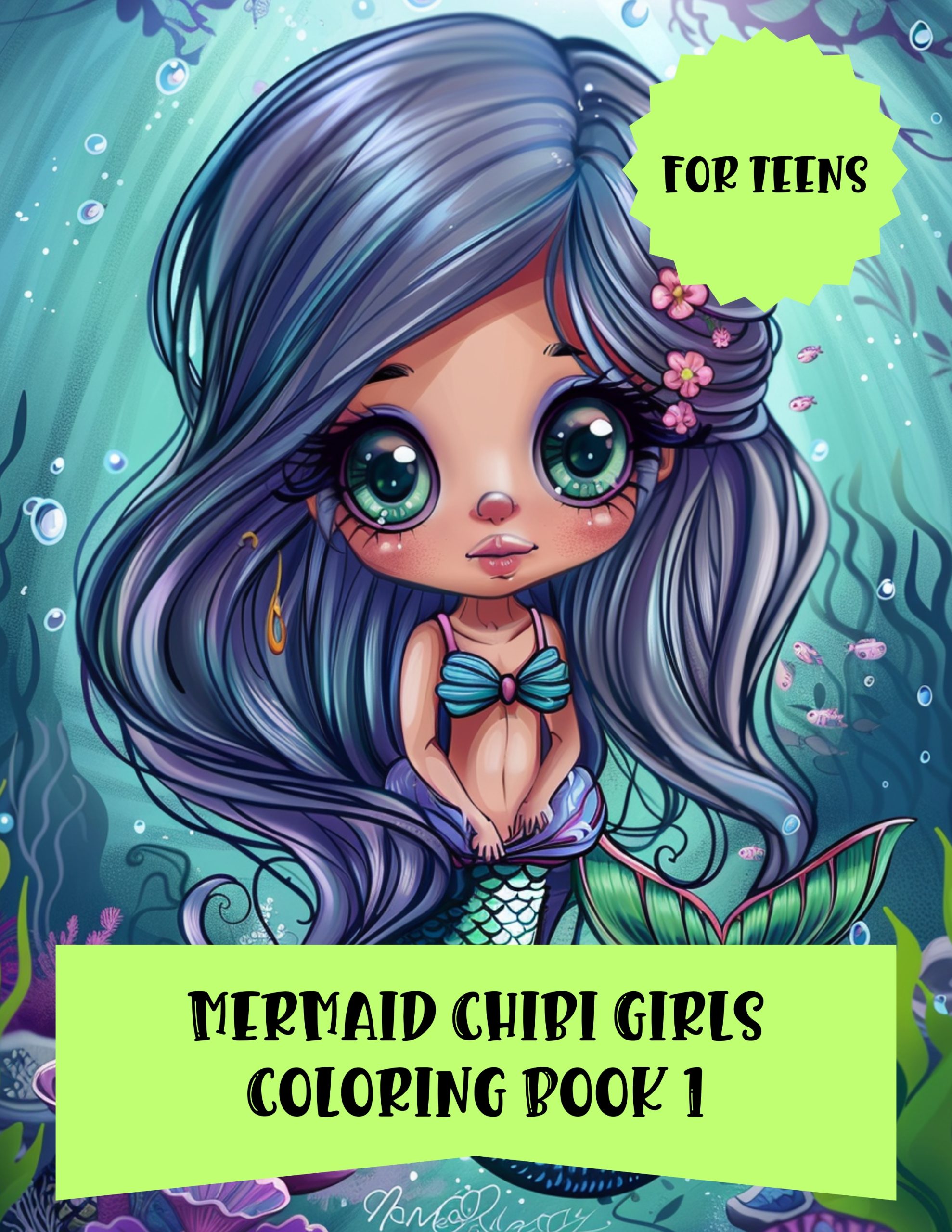 Mermaid Chibi Girls Coloring Book 1 – for Teens