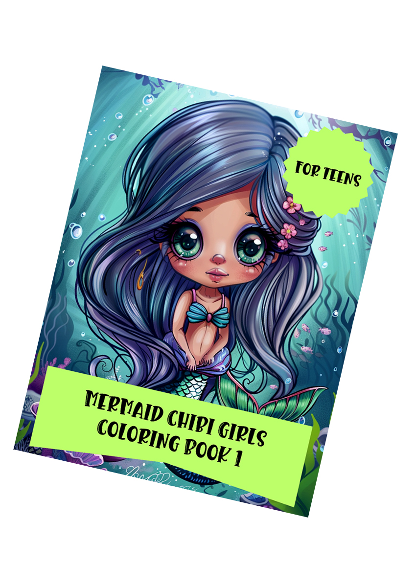Mermaid Chibi Girls Coloring Book 1 – for Teens