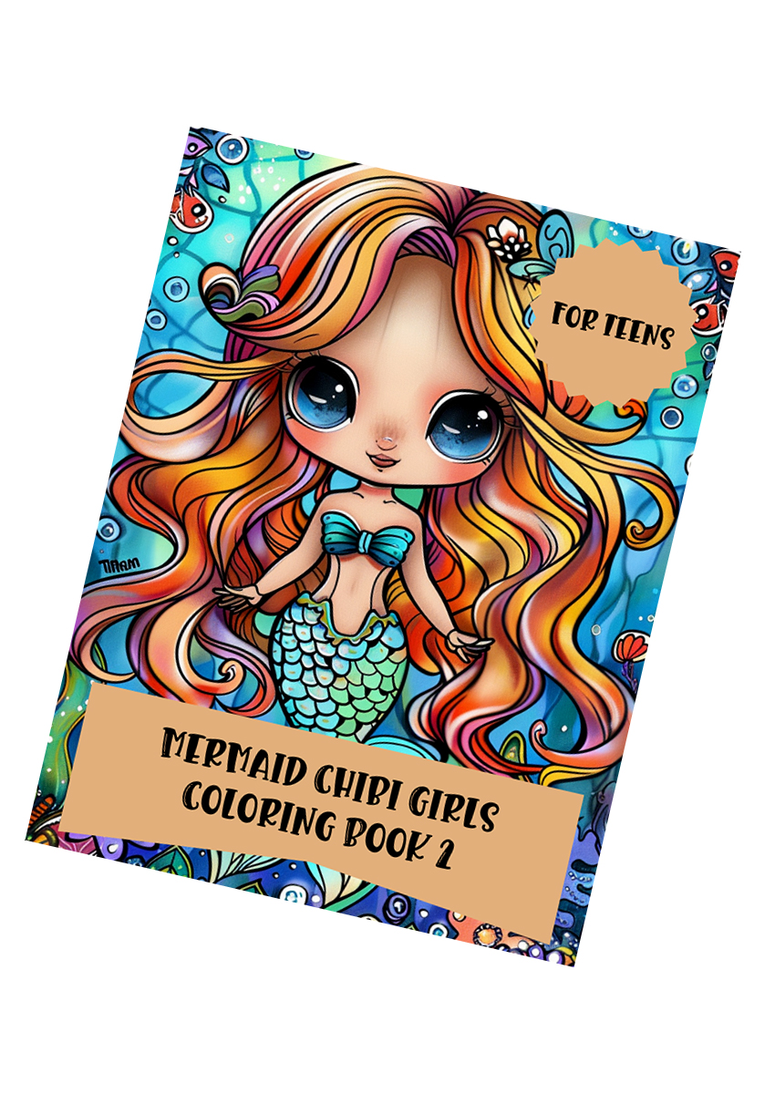 Mermaid Chibi Girls Coloring Book 2 – for Teens