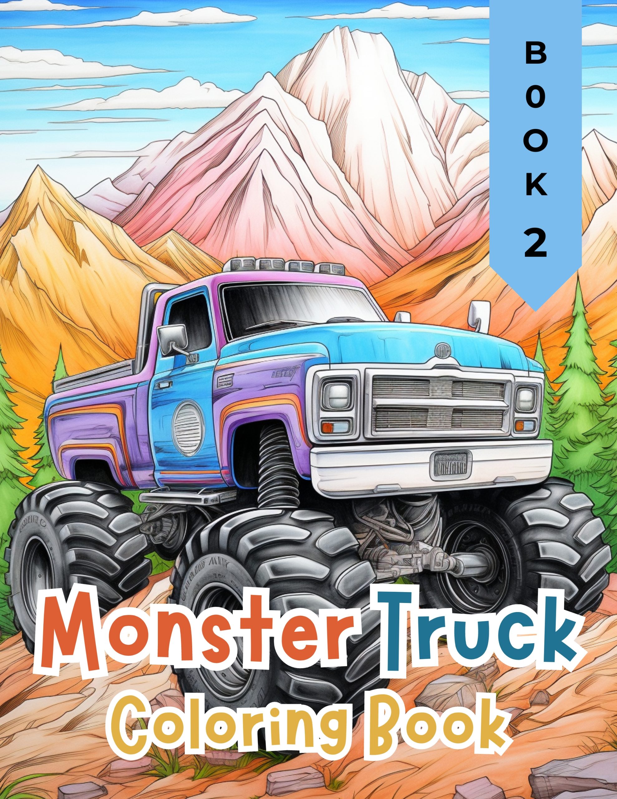 Monster Truck Coloring Book 2