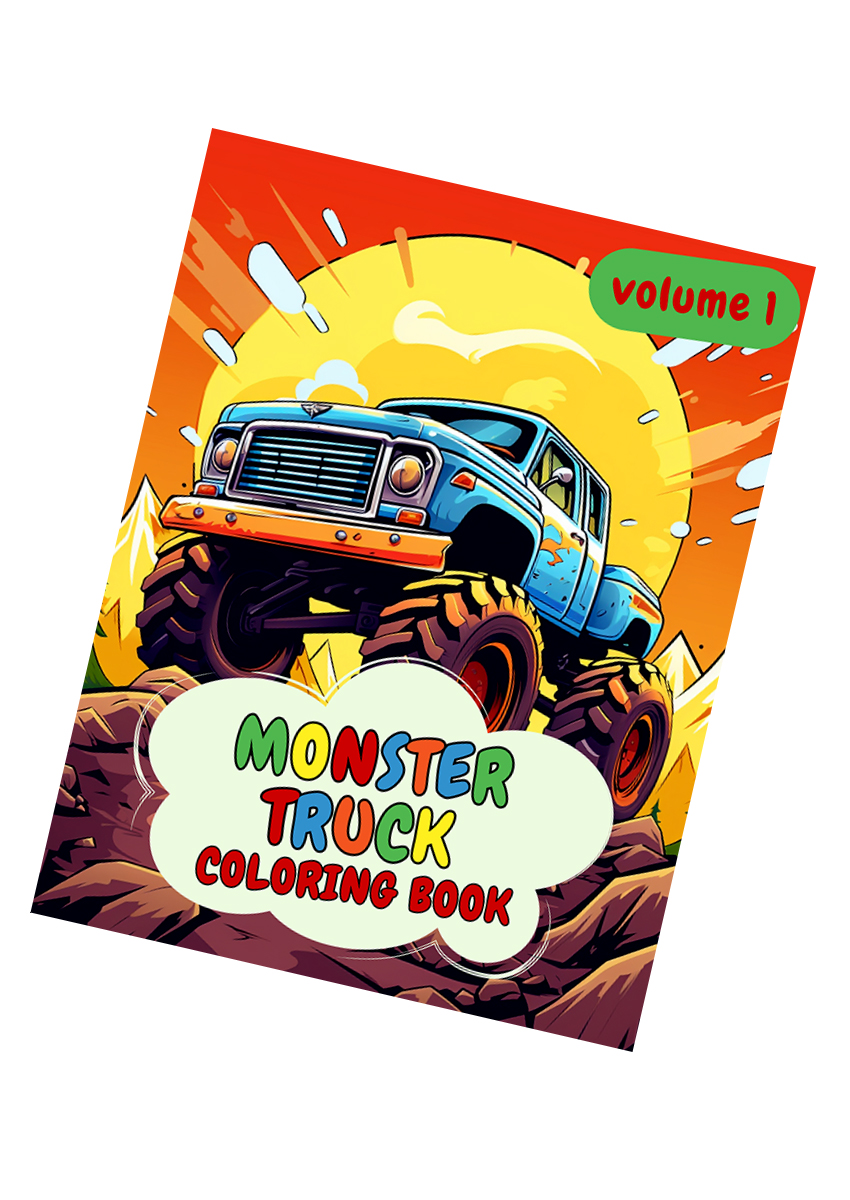 Monster truck Coloring Book For Kids Volume 1