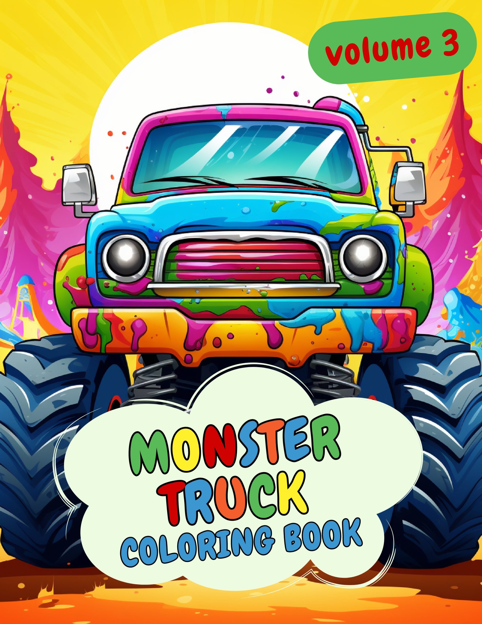 Monster truck Coloring Book For Kids Volume 3