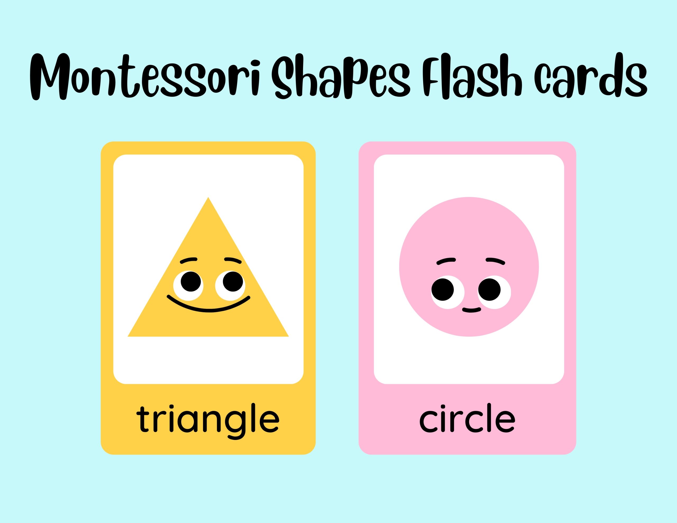 Montessori Shapes Flash cards