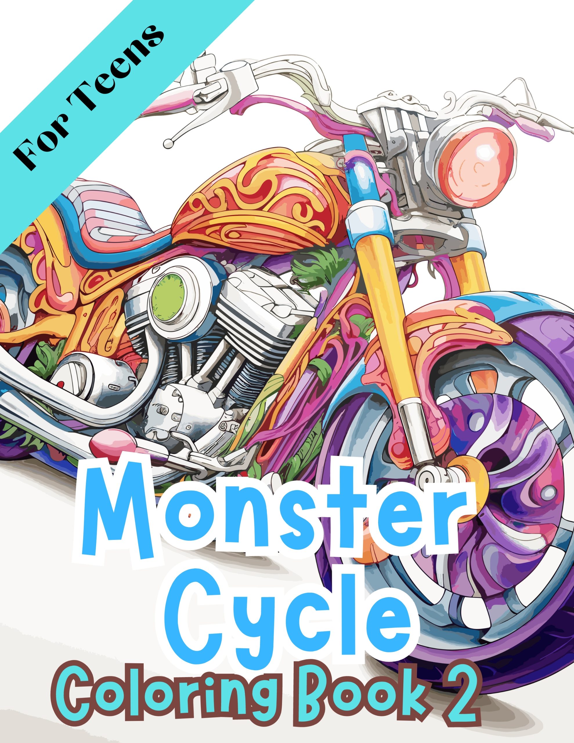 Motorcycle Coloring Book 2 – for Teens