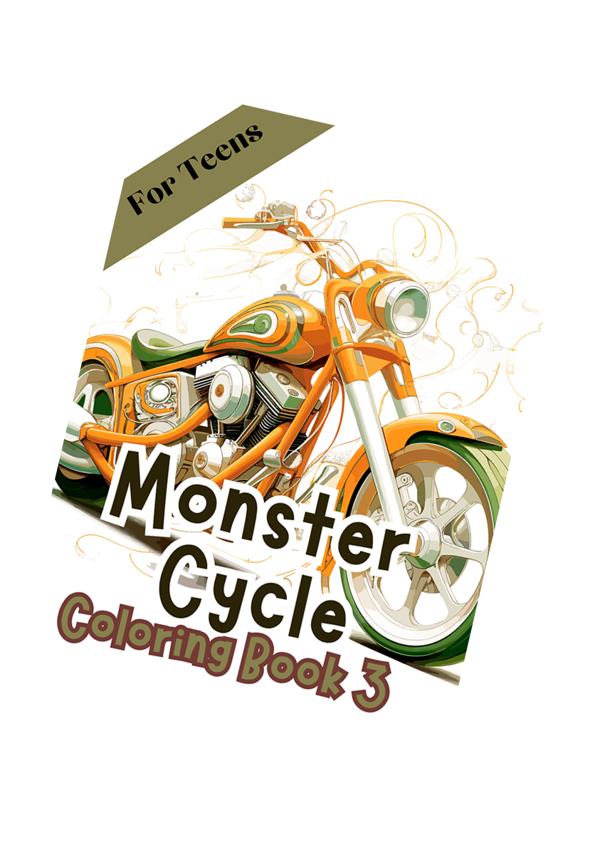 Motorcycle Coloring Book 3 – for Teens