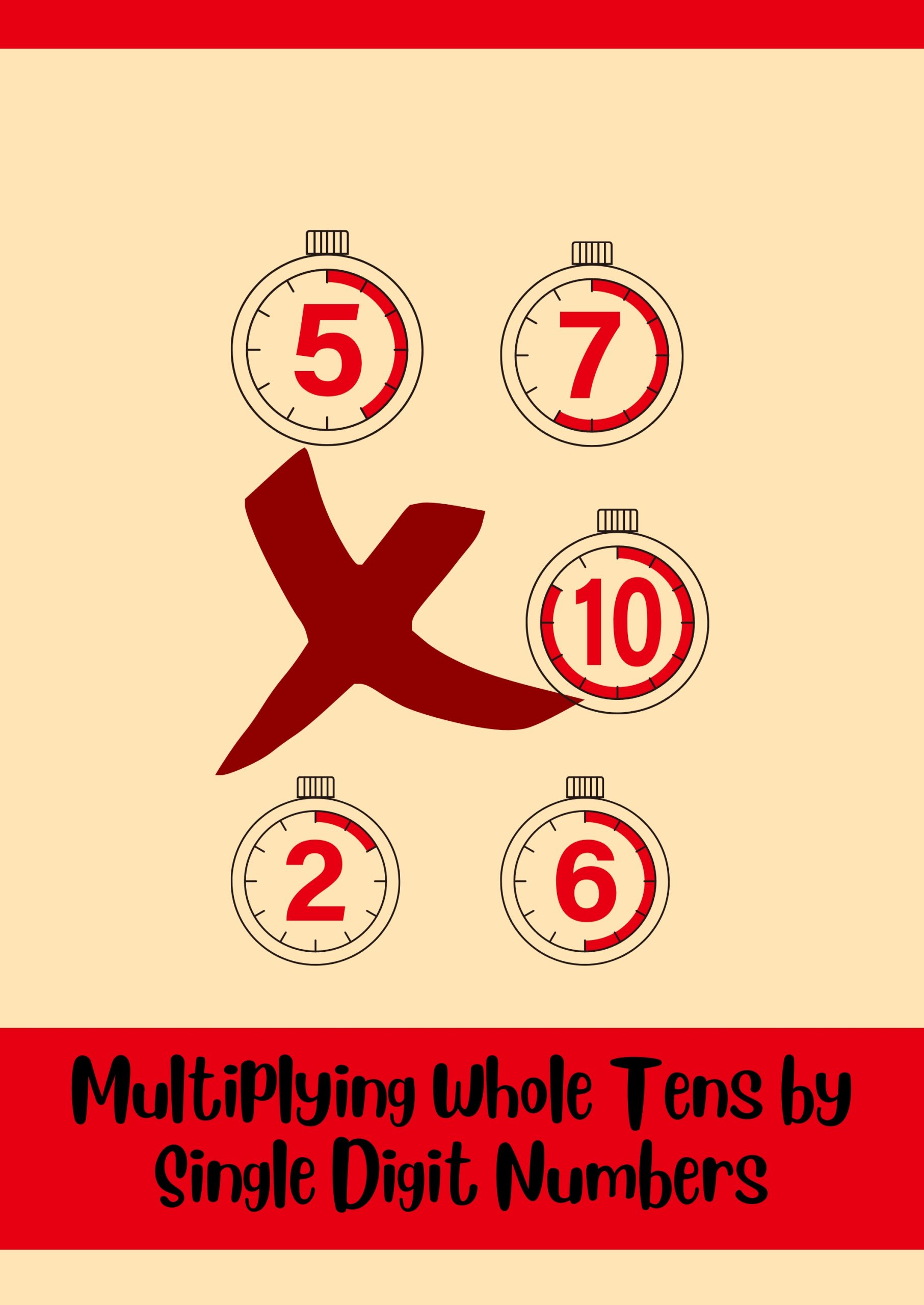 Multiplying Whole Tens by Single Digit Numbers