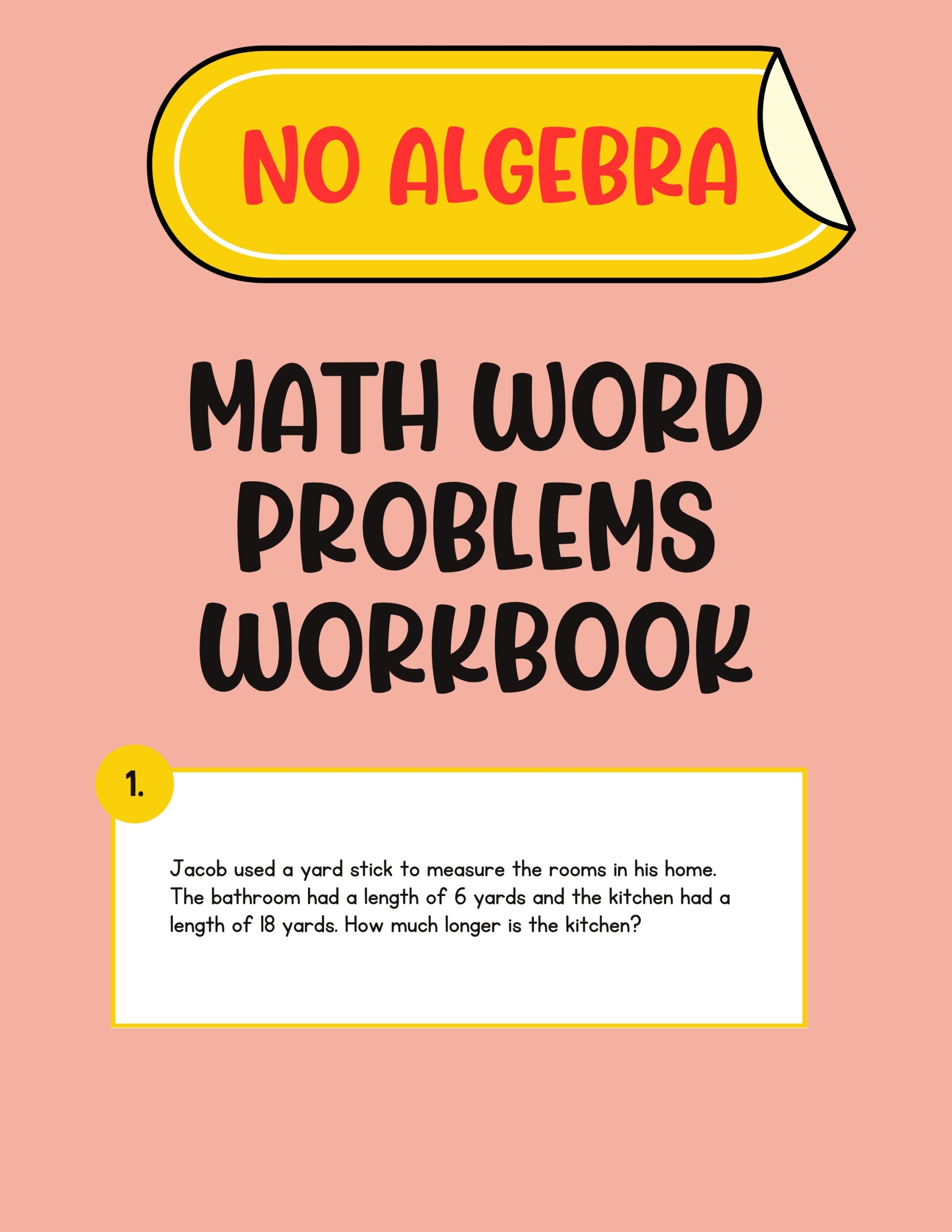 NO Algebra – Math Word Problems Workbook