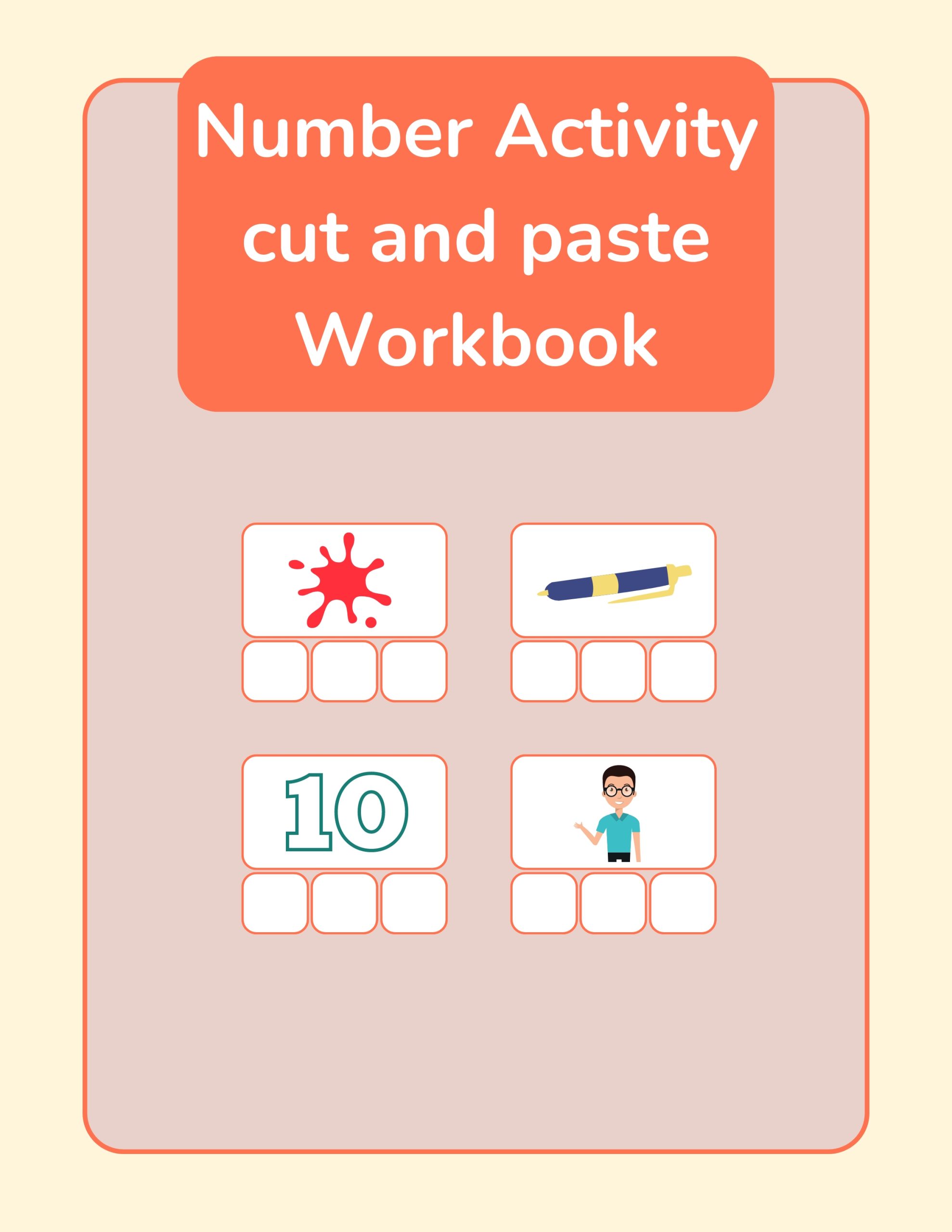 Number Activity cut and paste Workbook