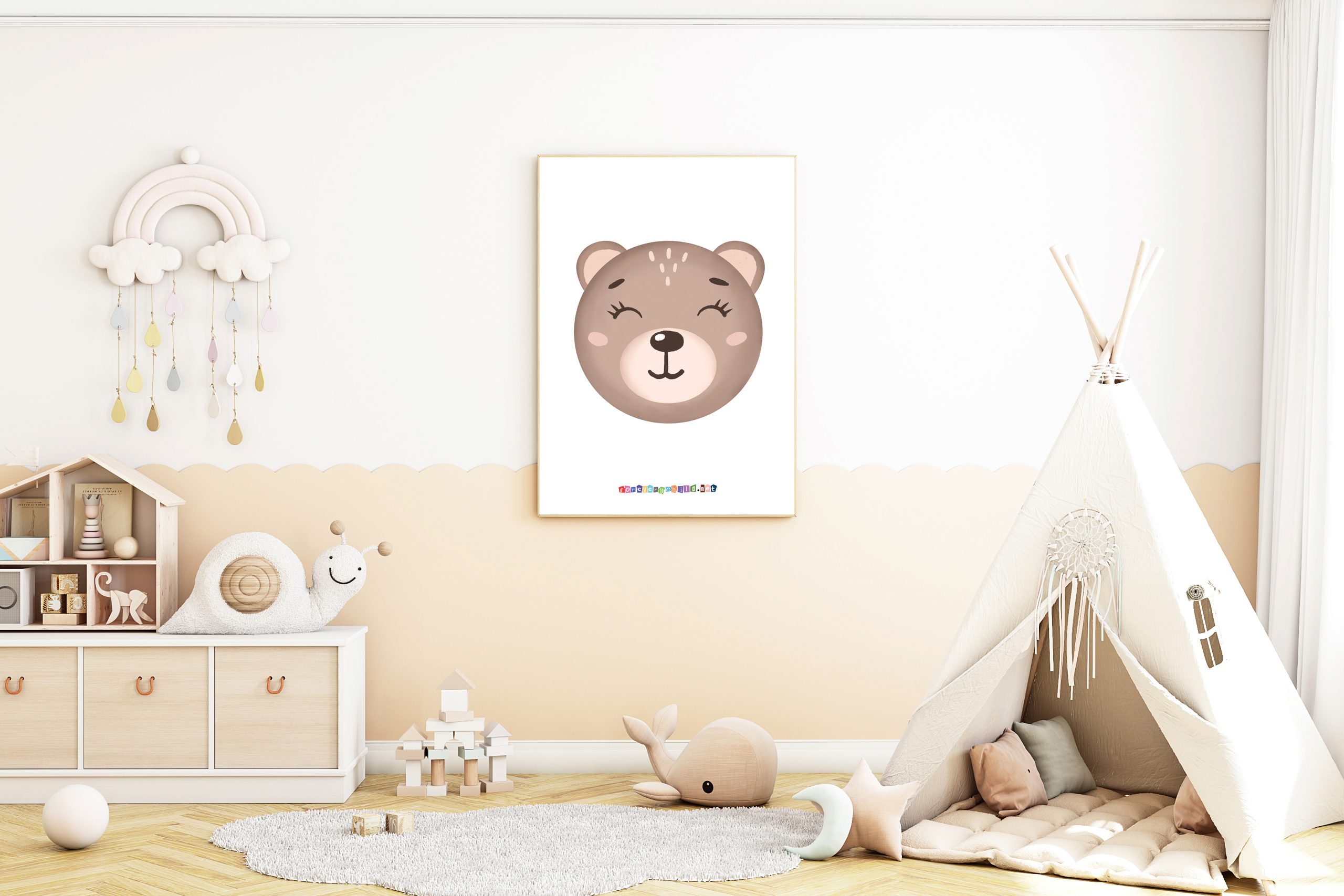 Nursery Bear Poster 18×24