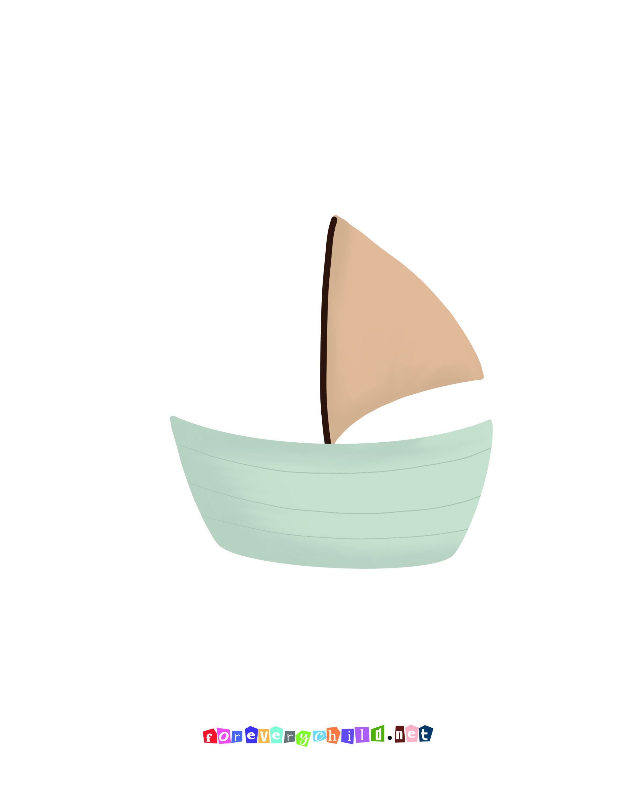 Nursery Boat Poster 16×20