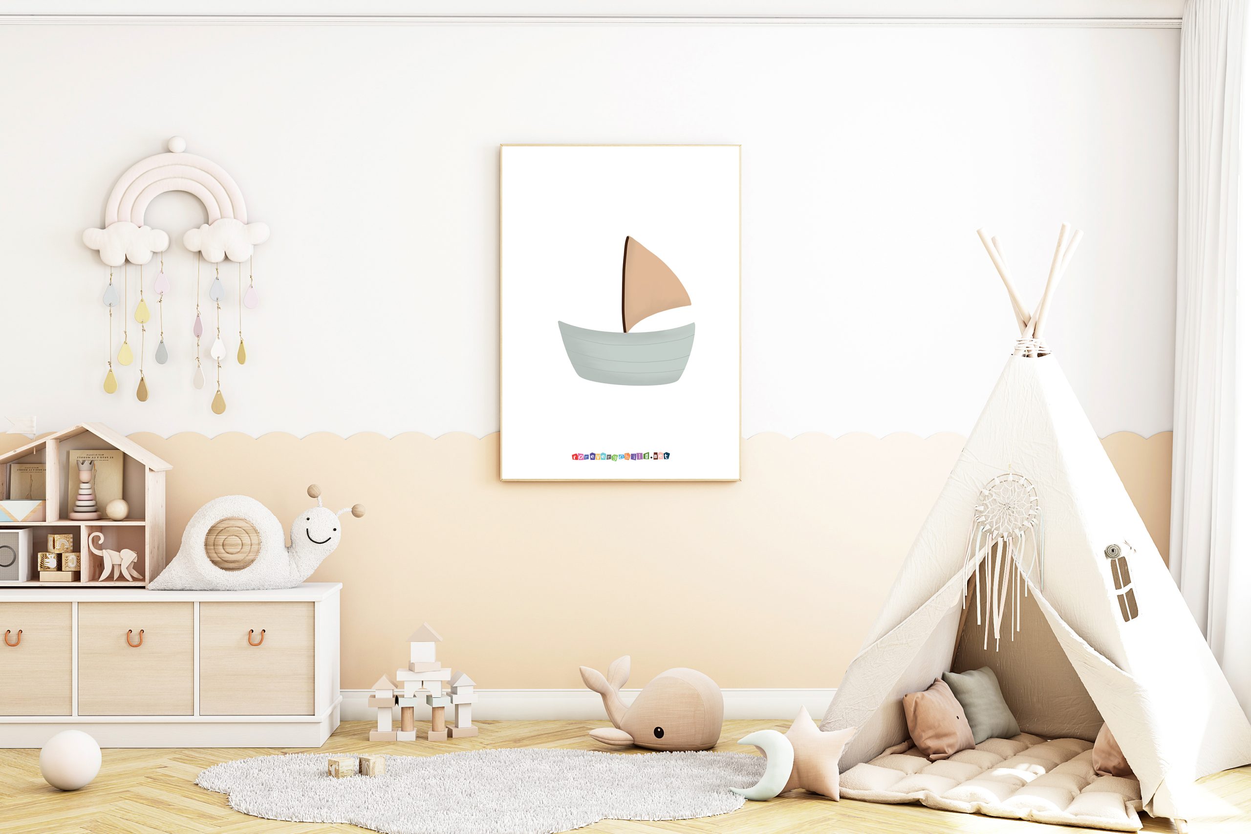 Nursery Boat Poster 16×20