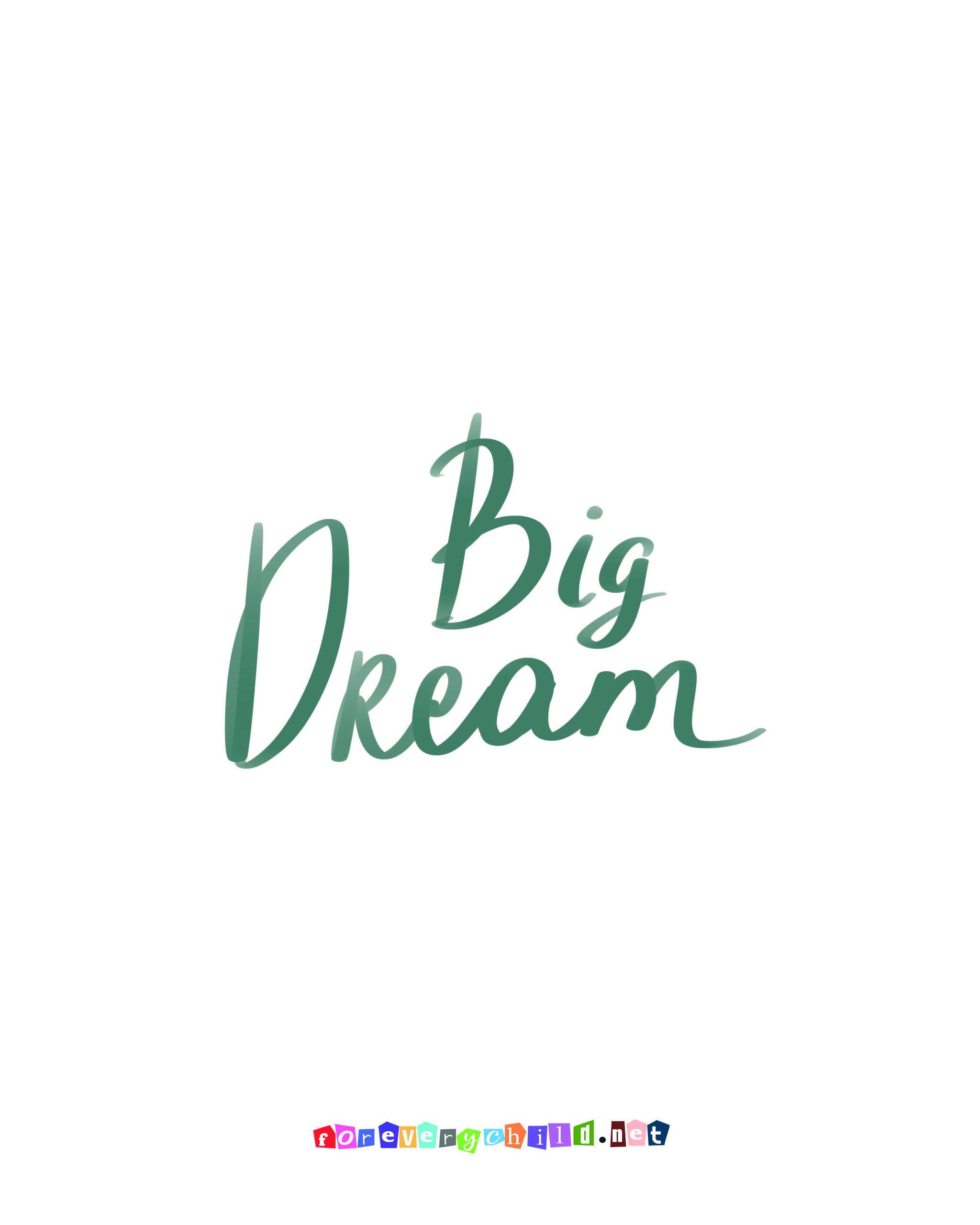 Nursery Dream Big Poster 16×20