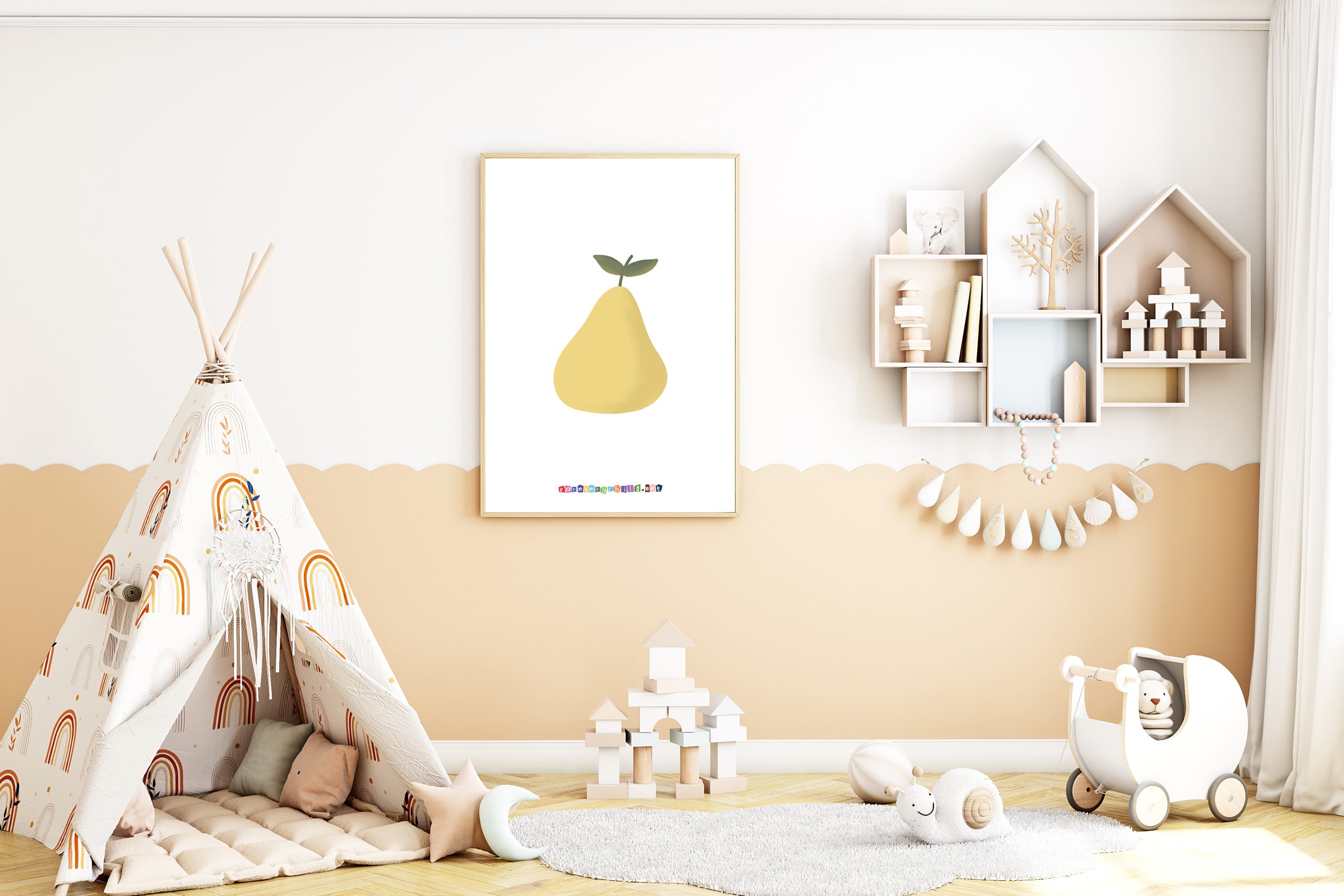 Nursery Pear Poster 16×20