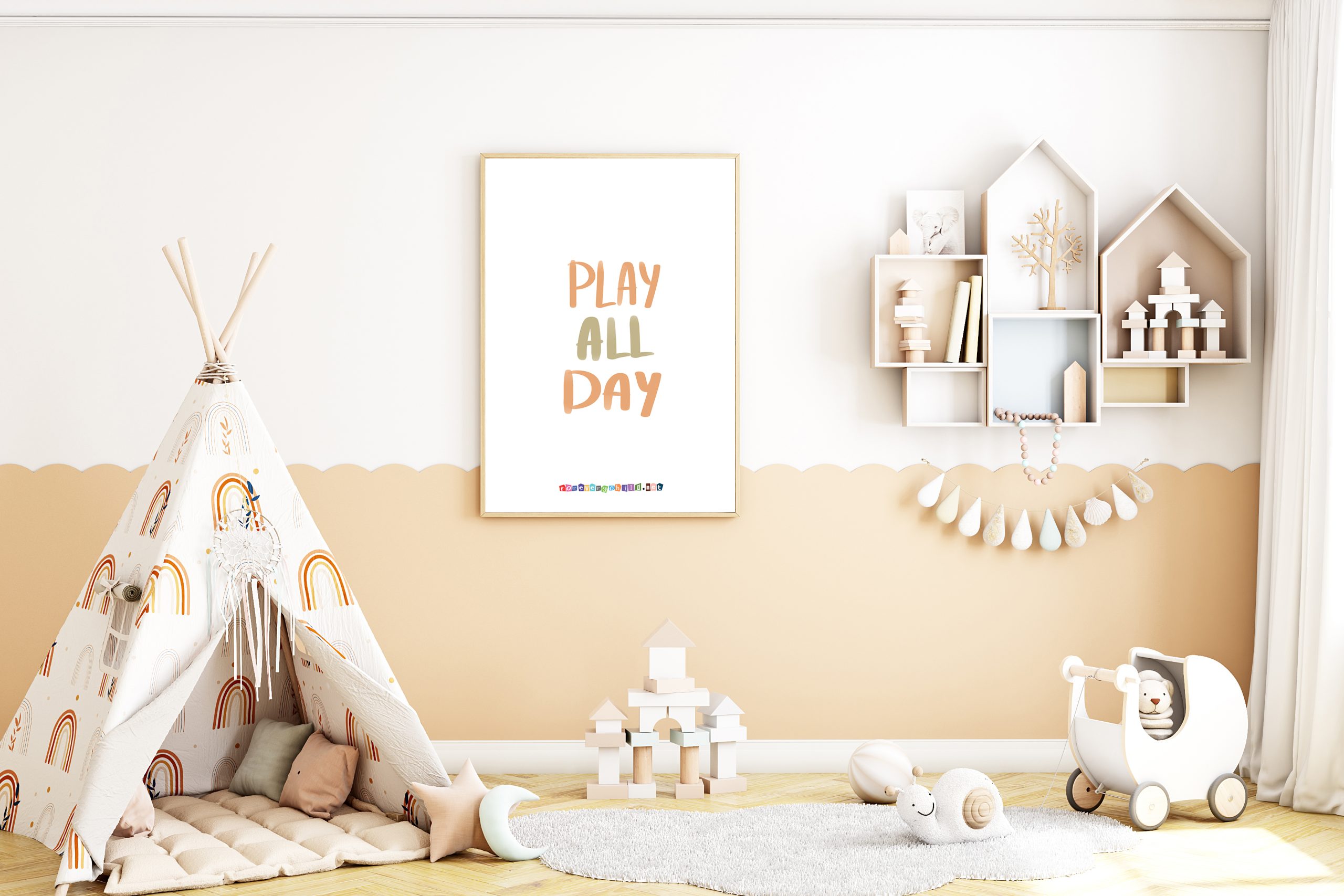 Nursery Play all Day Poster 16×20