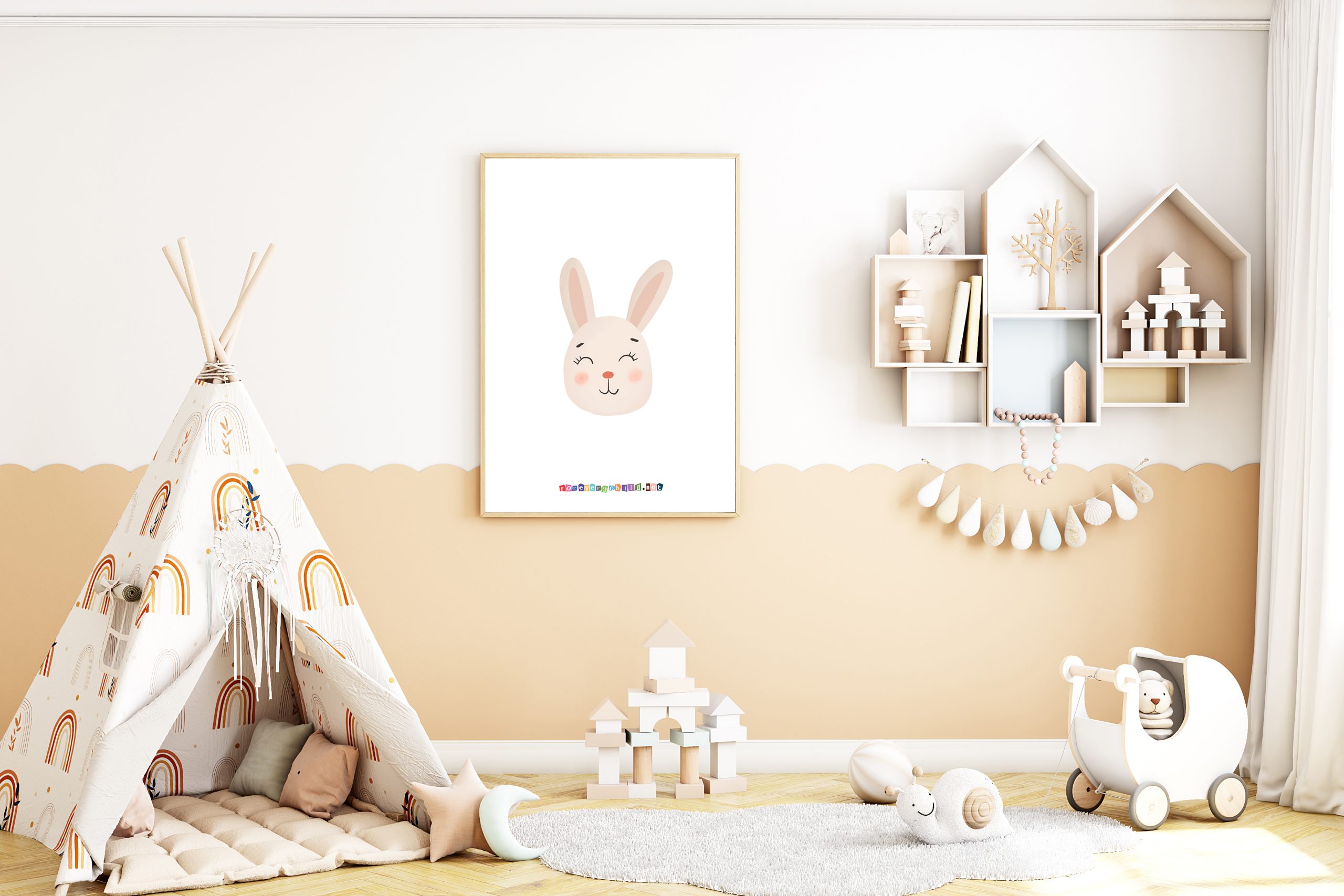 Nursery Rabbit Poster 16×20