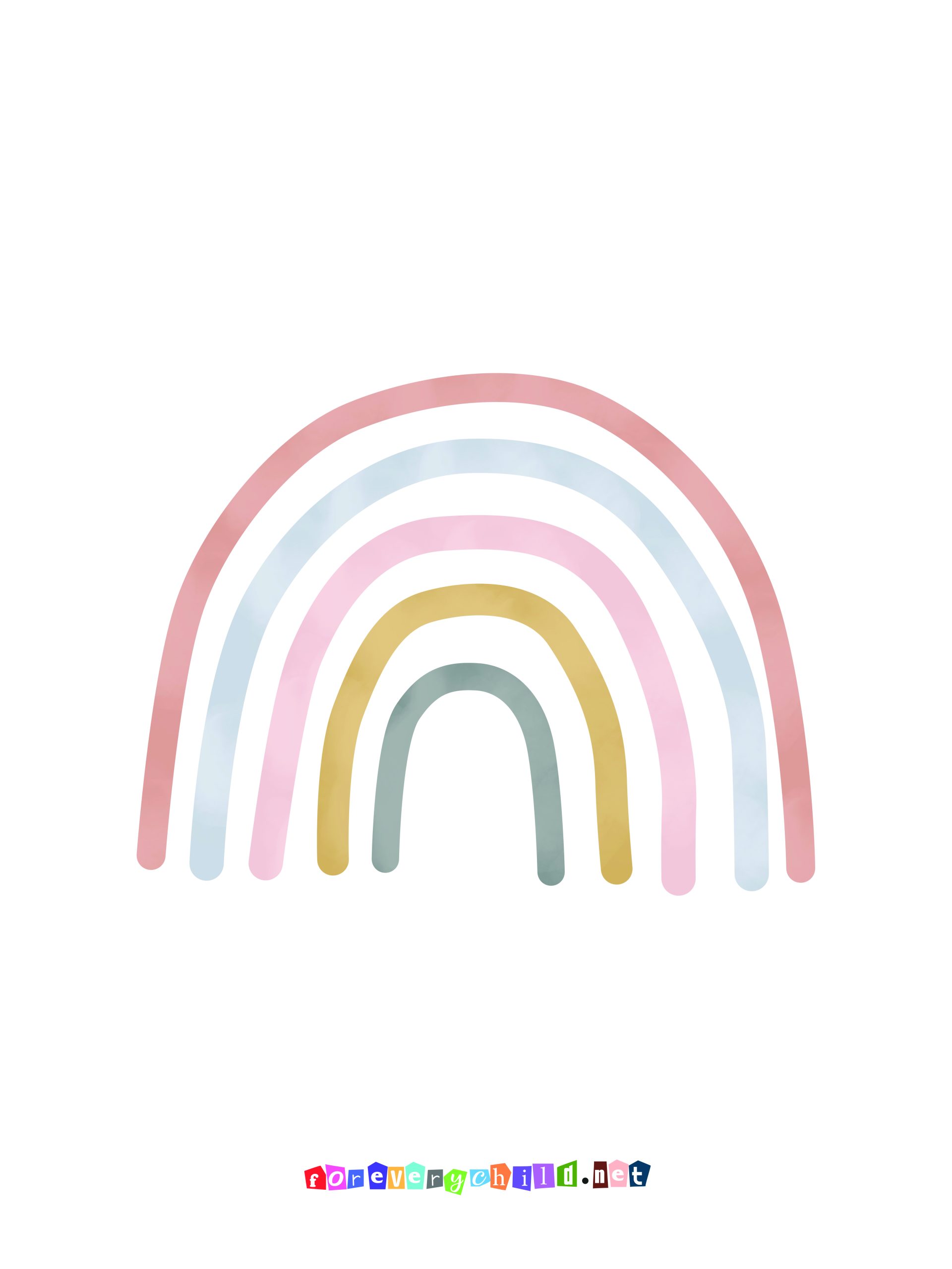 Nursery Rainbow Poster 18×24