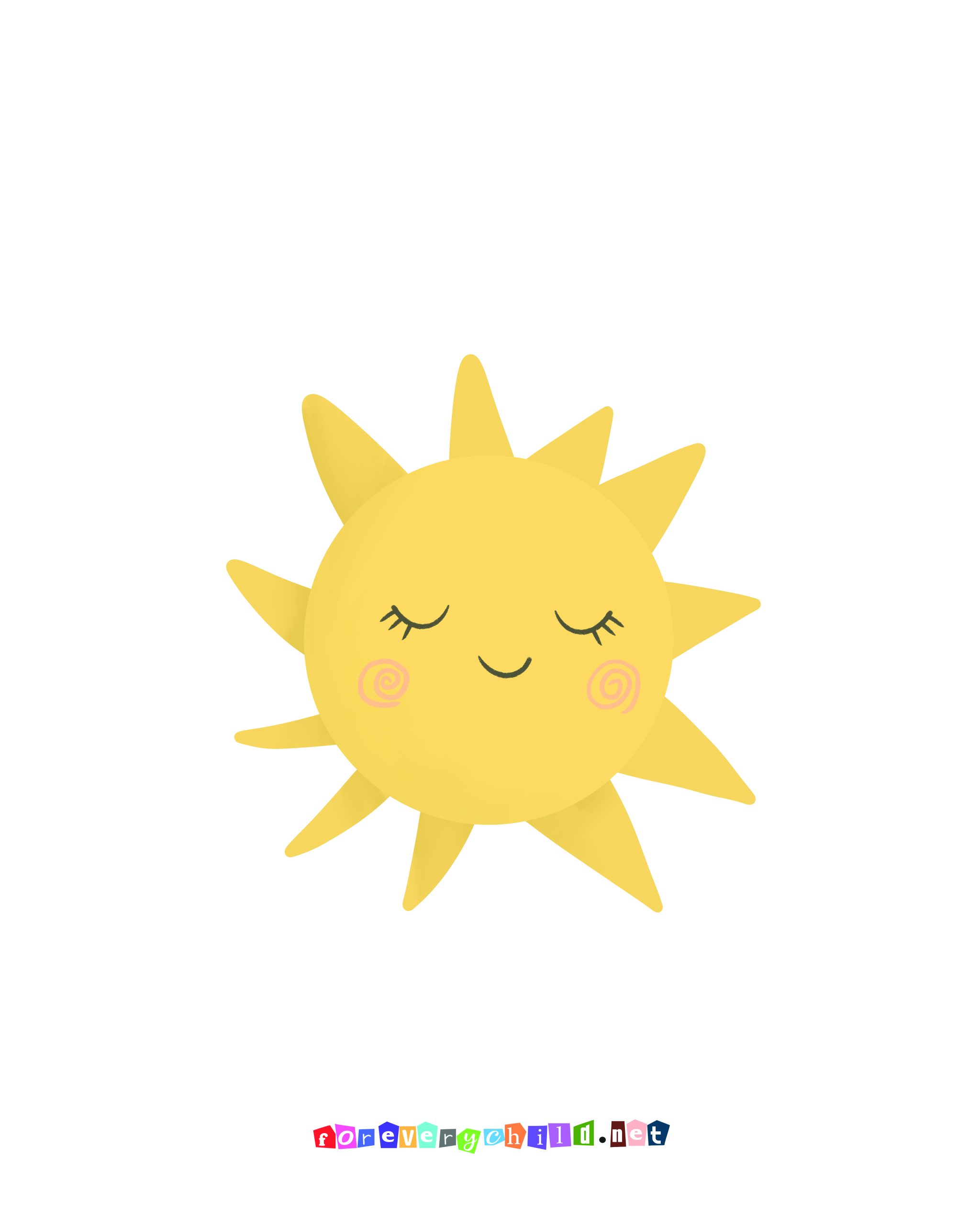 Nursery Sun Poster 16×20