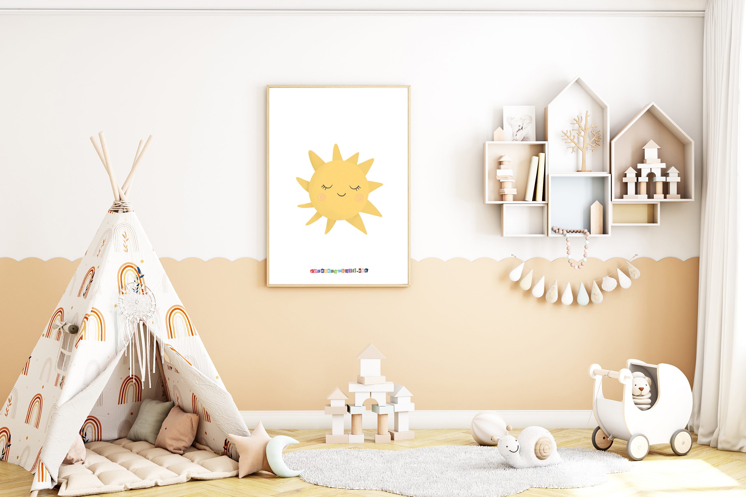 Nursery Sun Poster 16×20