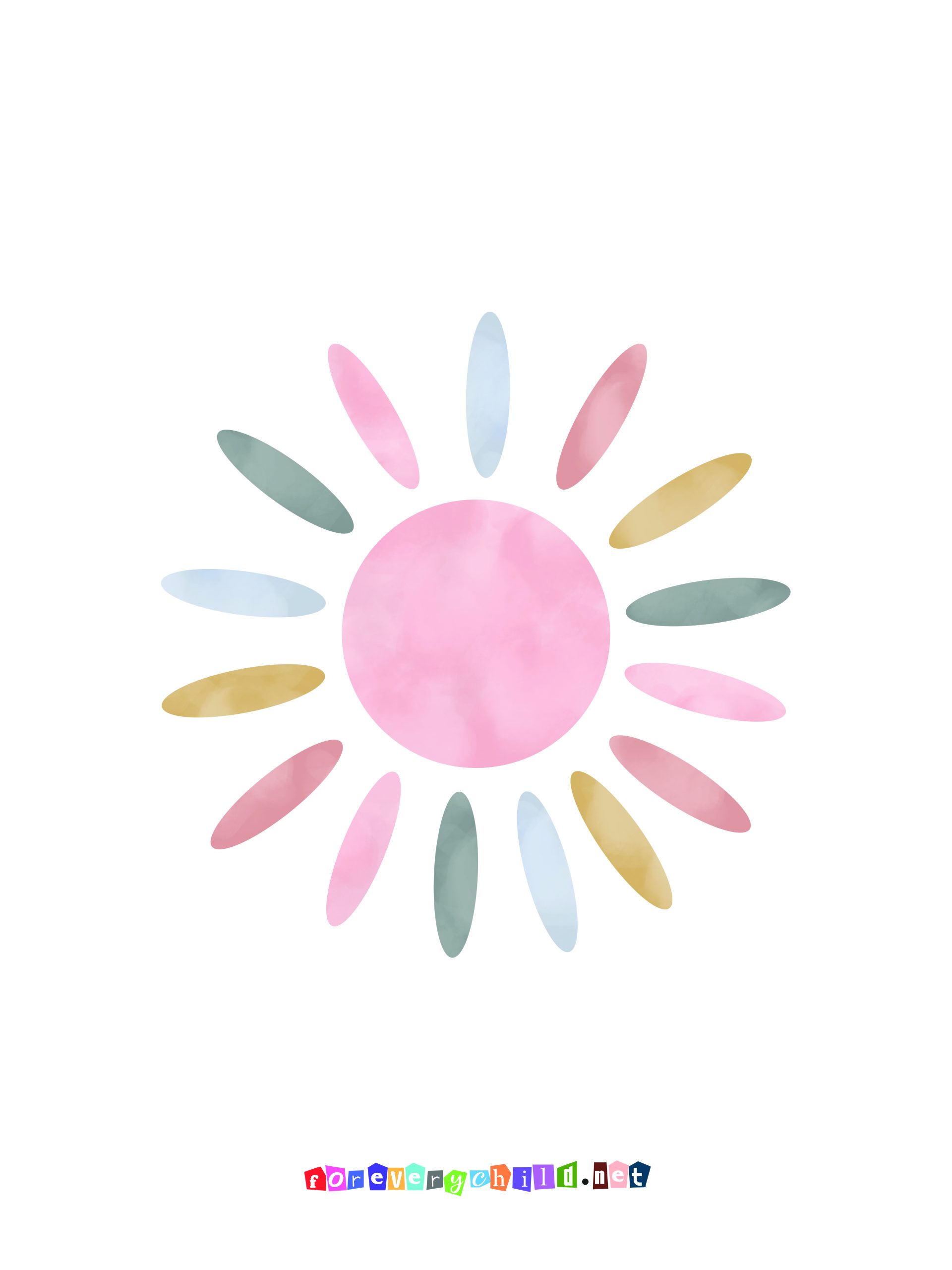 Nursery Sun Poster 18×24