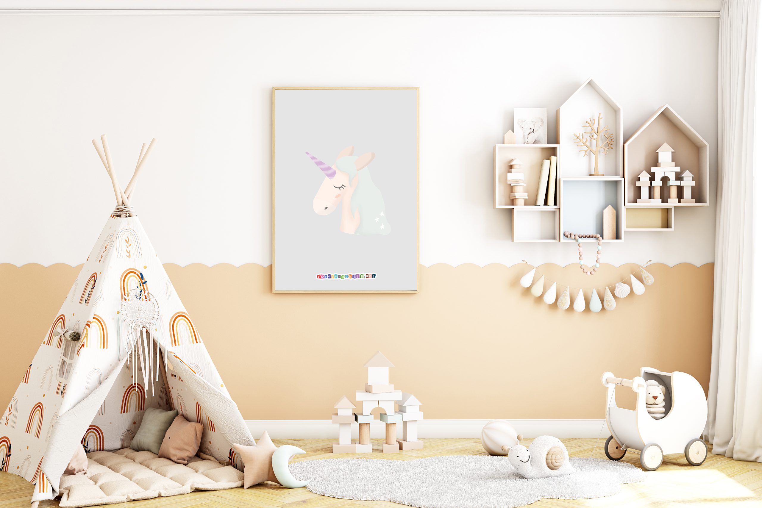 Nursery Unicorn Poster 16×20