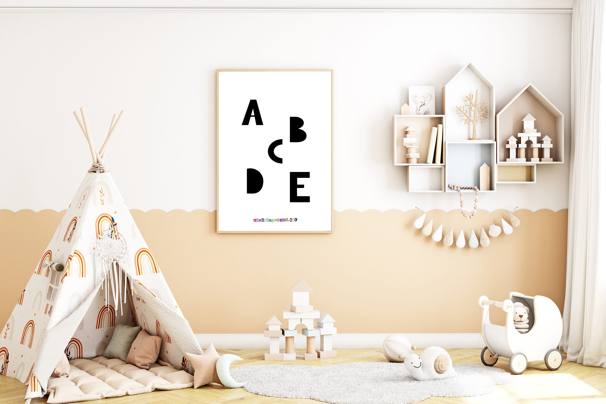 Scandinavian Alphabet Poster 1 18×24