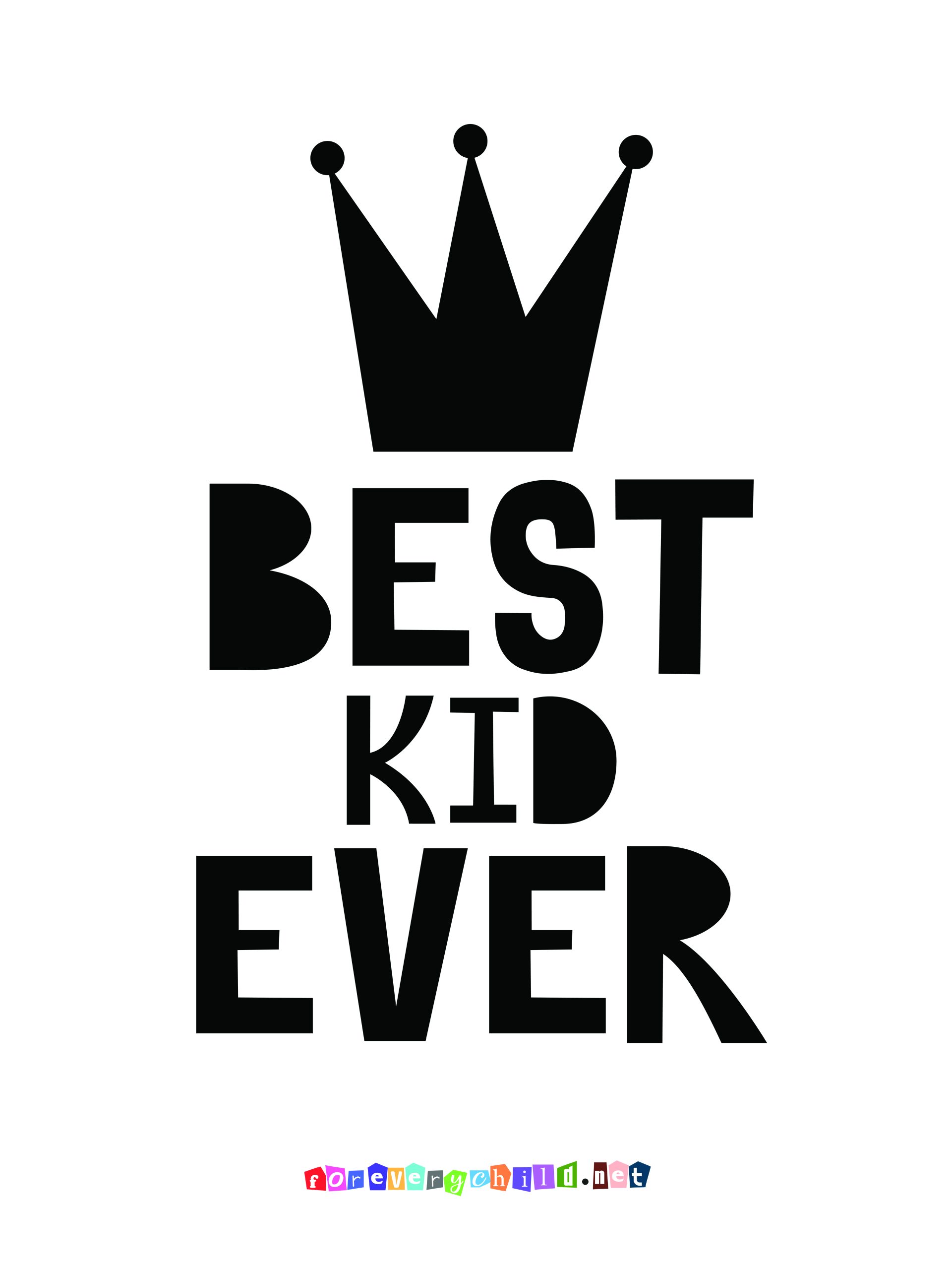 Scandinavian Best Kid Ever Poster 18×24