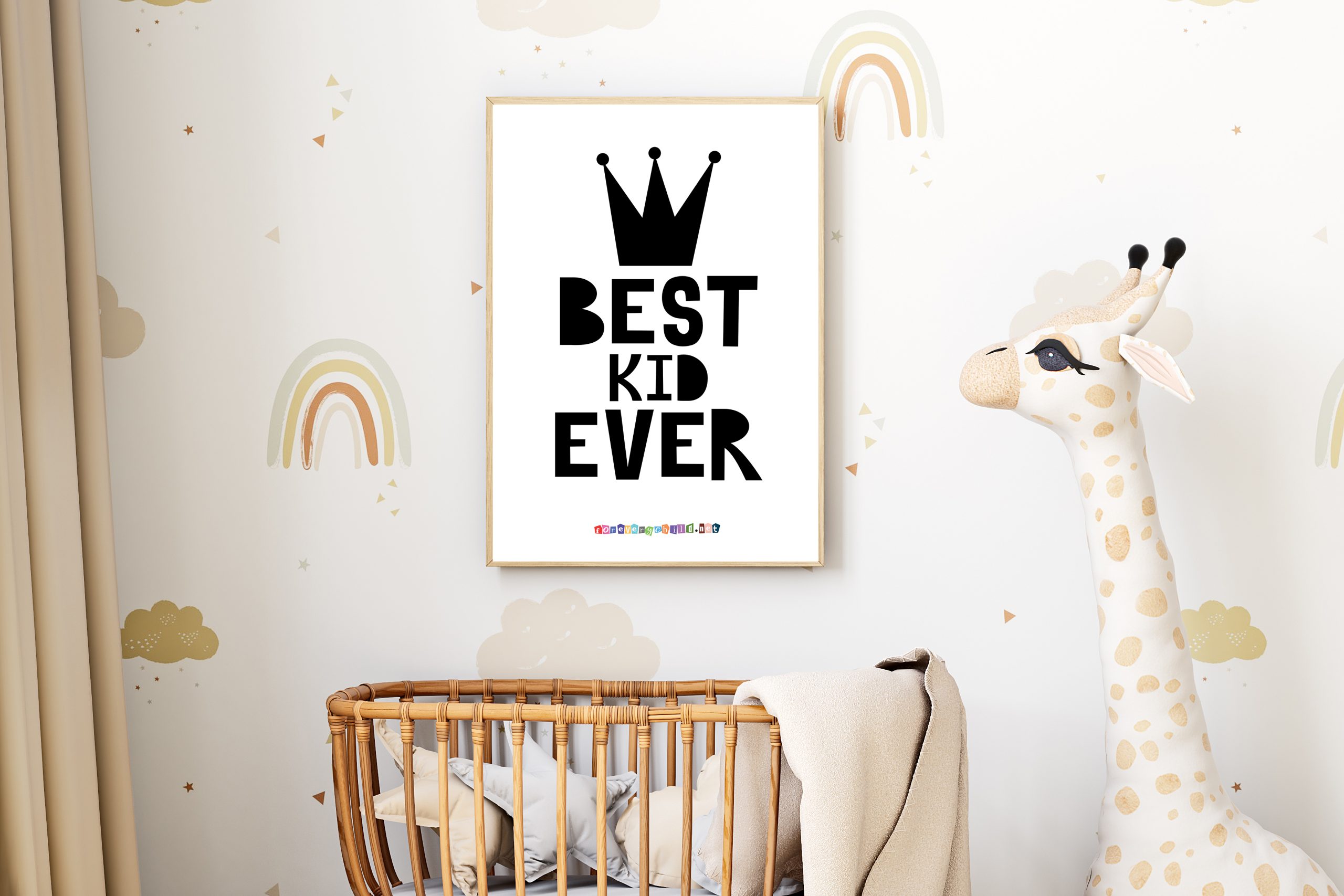 Scandinavian Best Kid Ever Poster 18×24