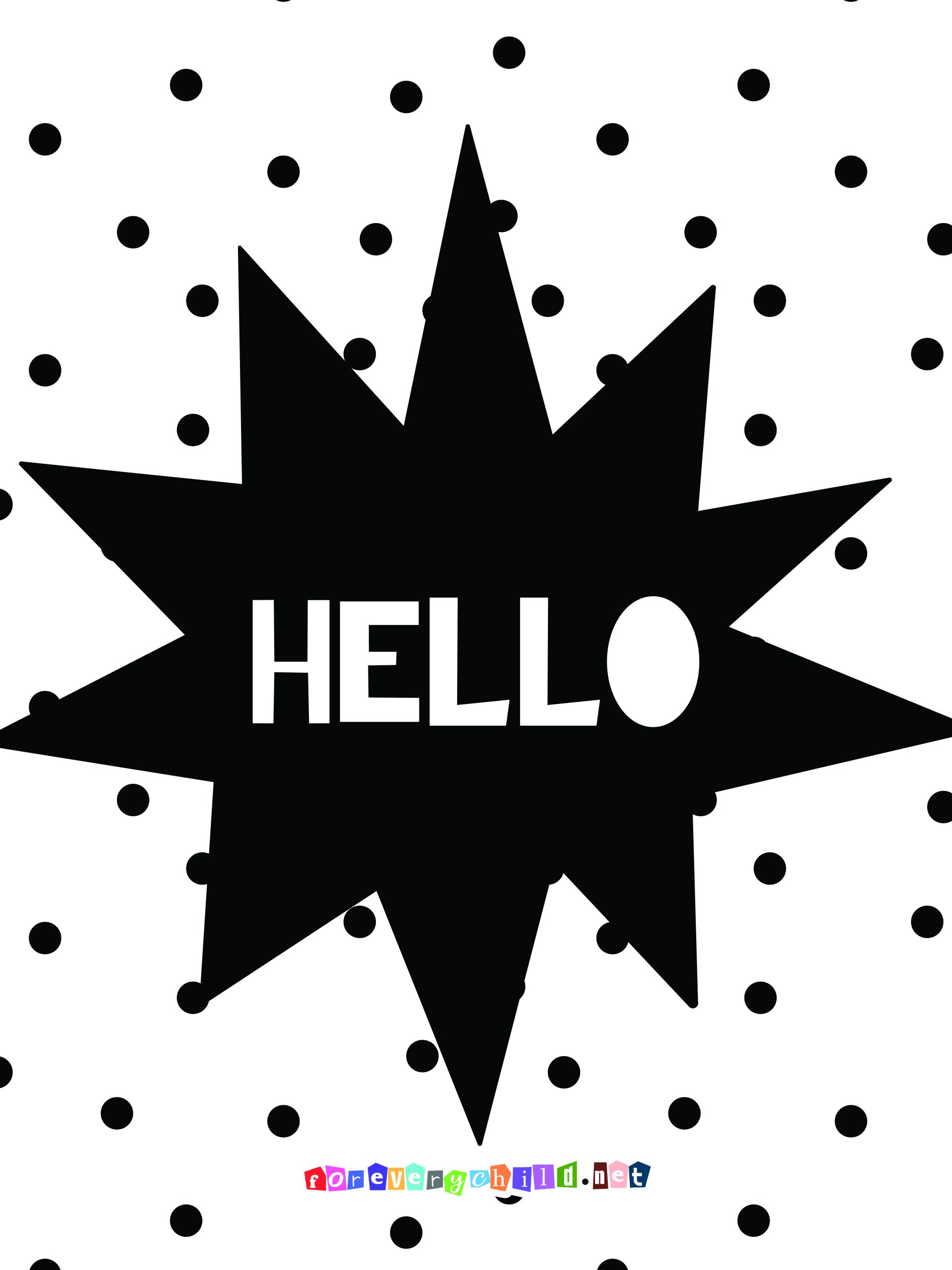 Scandinavian Hello Poster 18×24