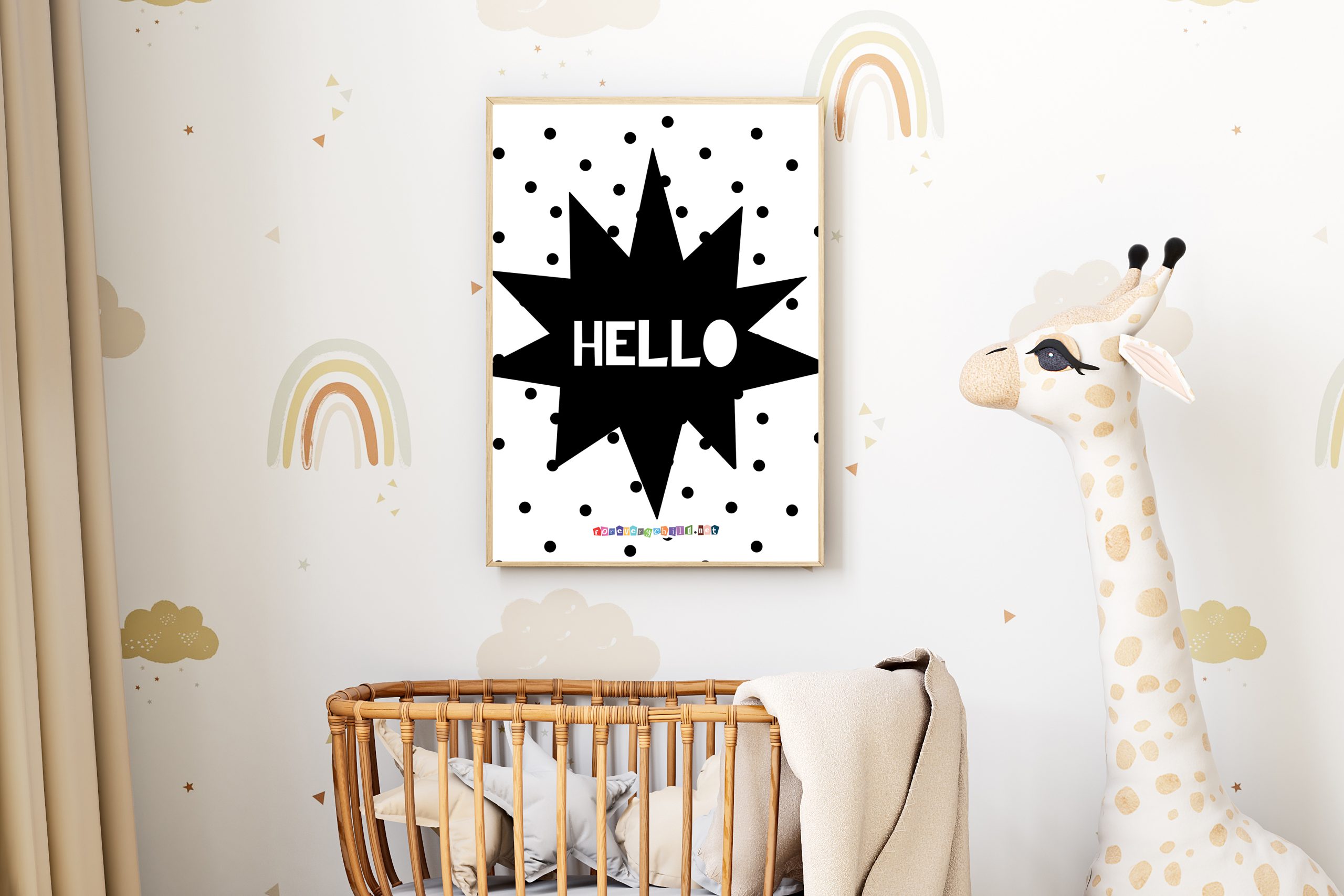 Scandinavian Hello Poster 18×24