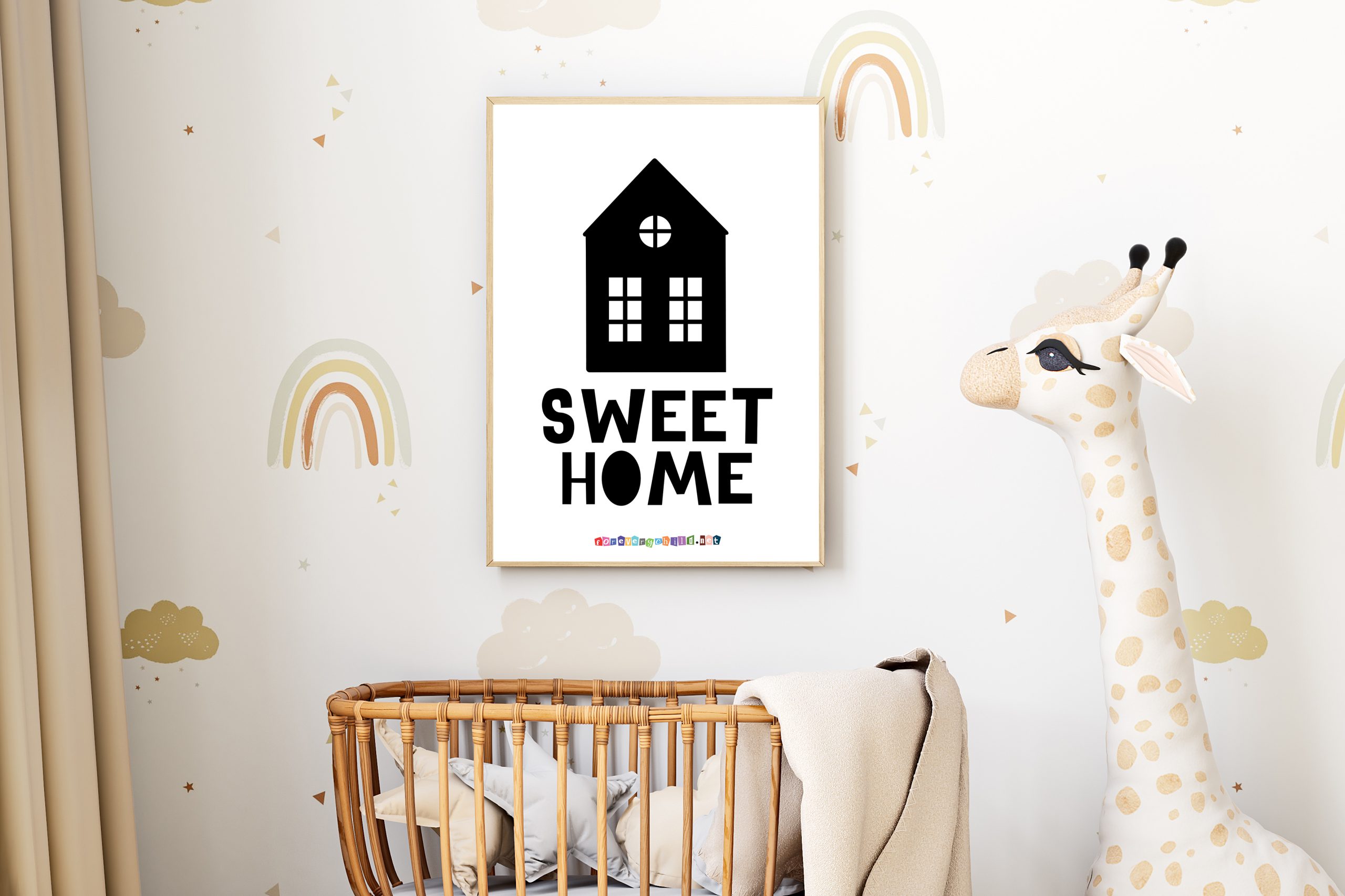 Scandinavian Home Sweet Home Poster 18×24