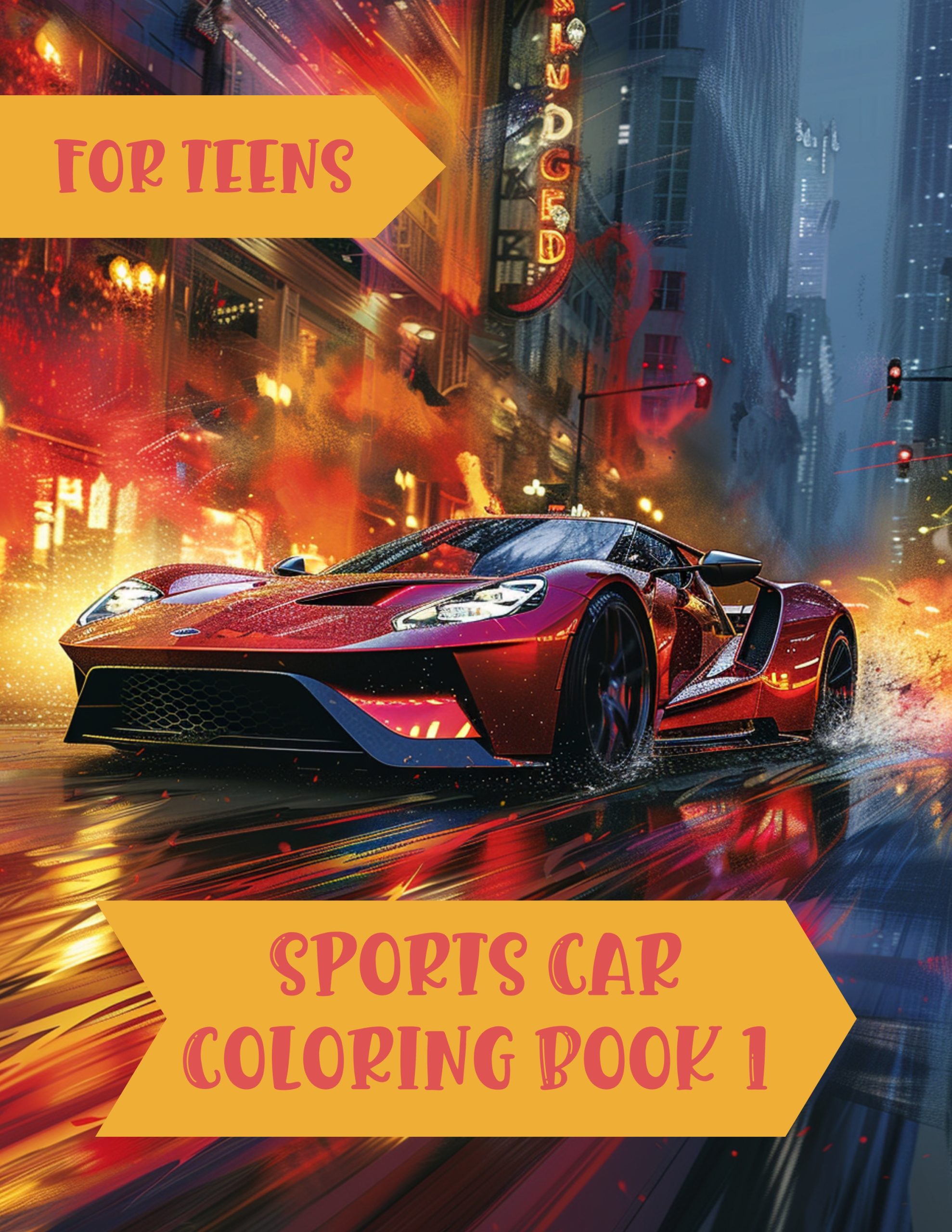 Sports Car Coloring Book 1 – for Teens