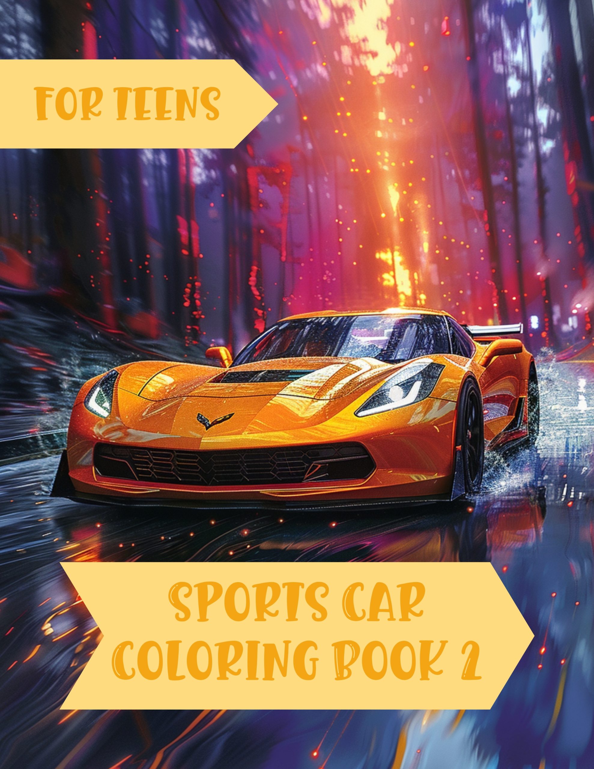 Sports Car Coloring Book 2 – for Teens