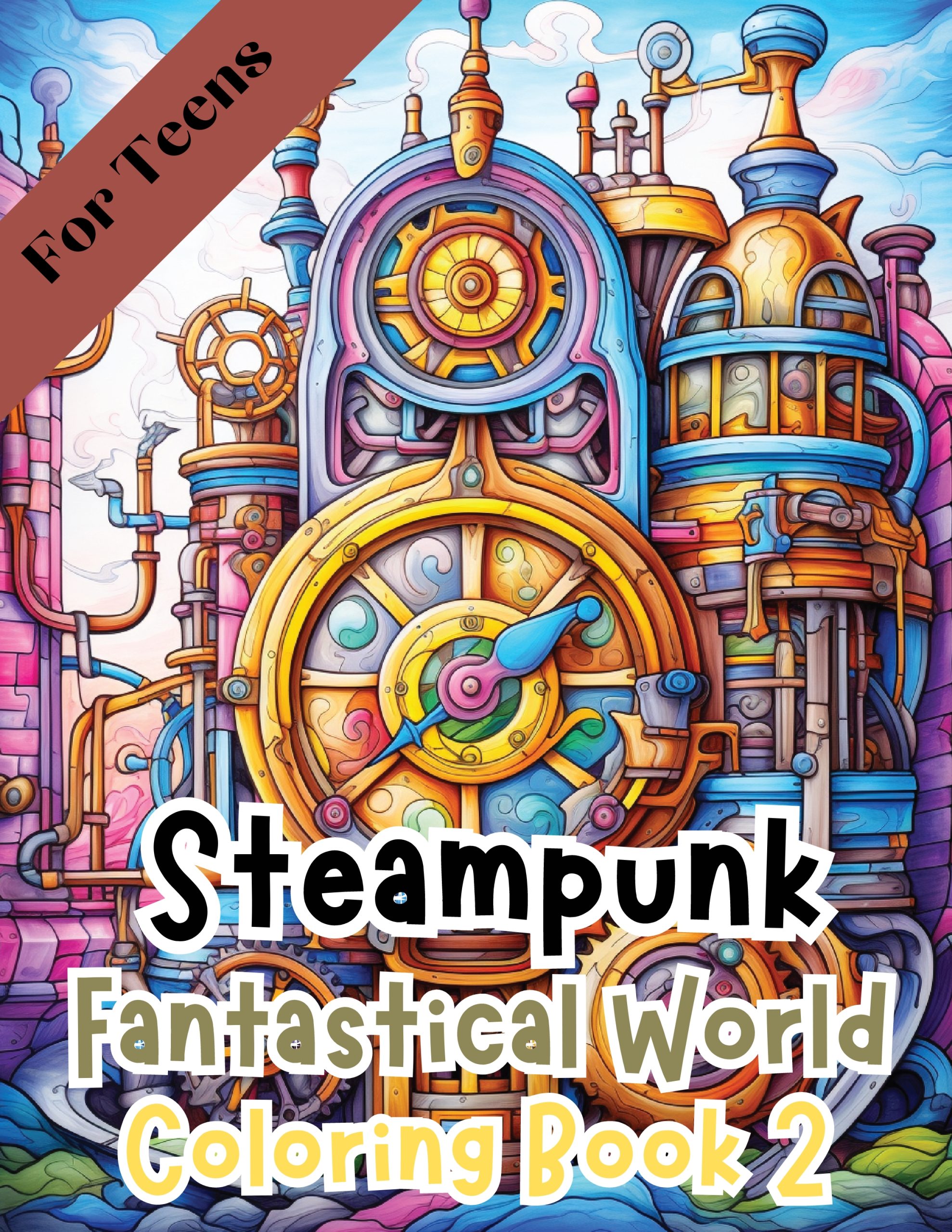 Steampunk Fantastical World Coloring Book 2 – for Teens