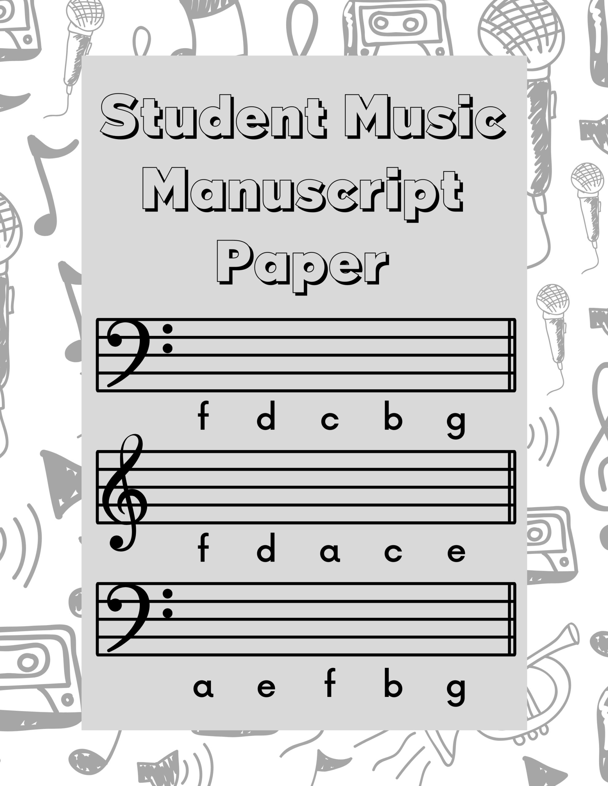 Student Music Manuscript Paper