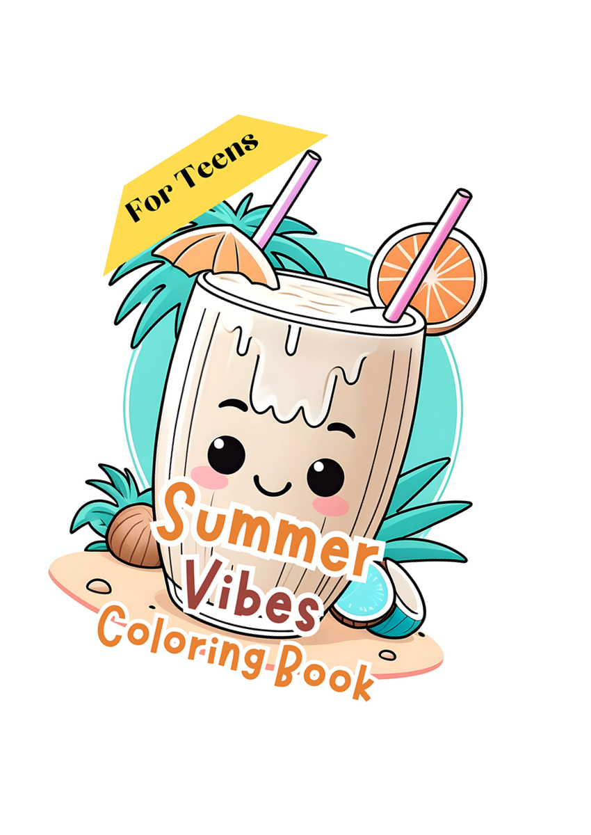 Summer Vibes Coloring Book – for Teens