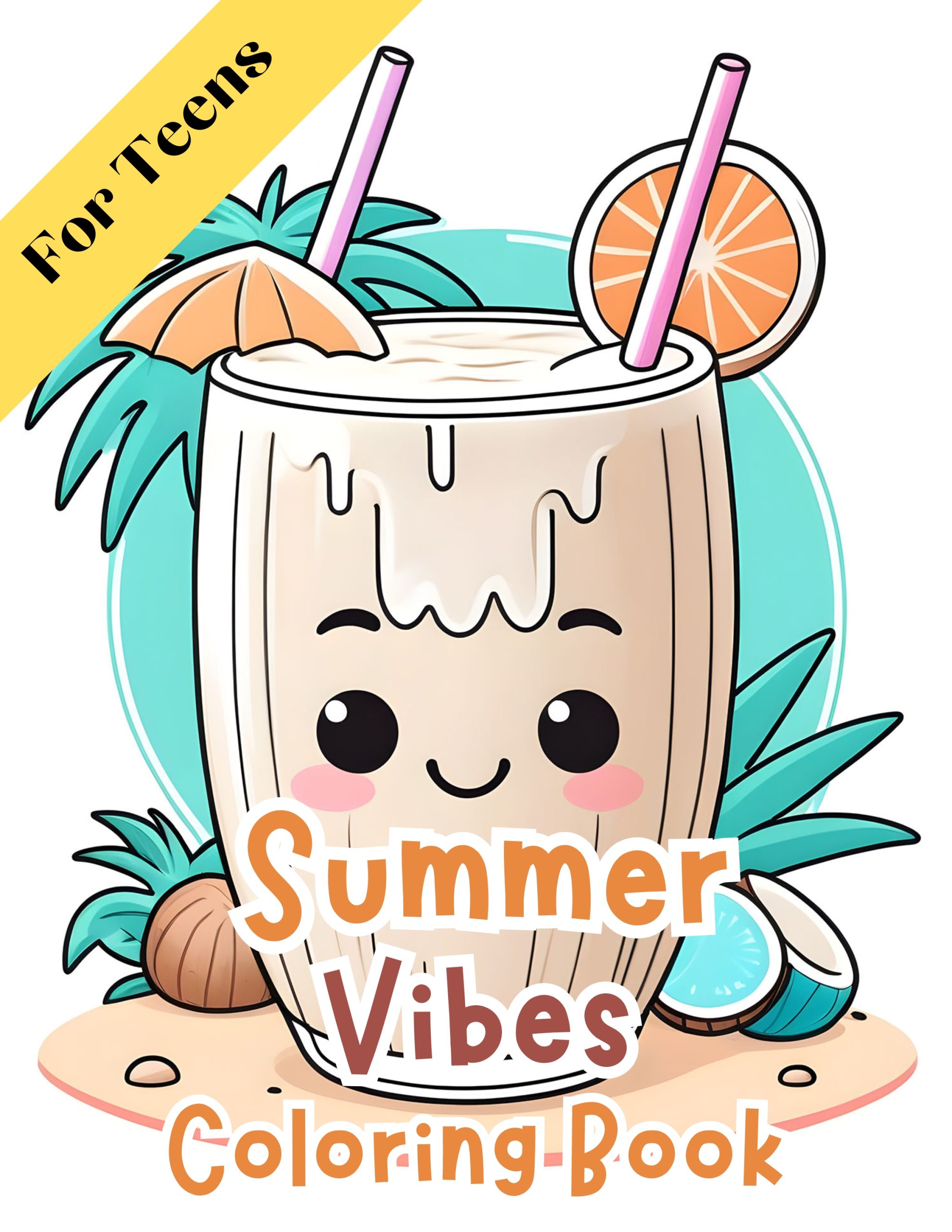 Summer Vibes Coloring Book – for Teens