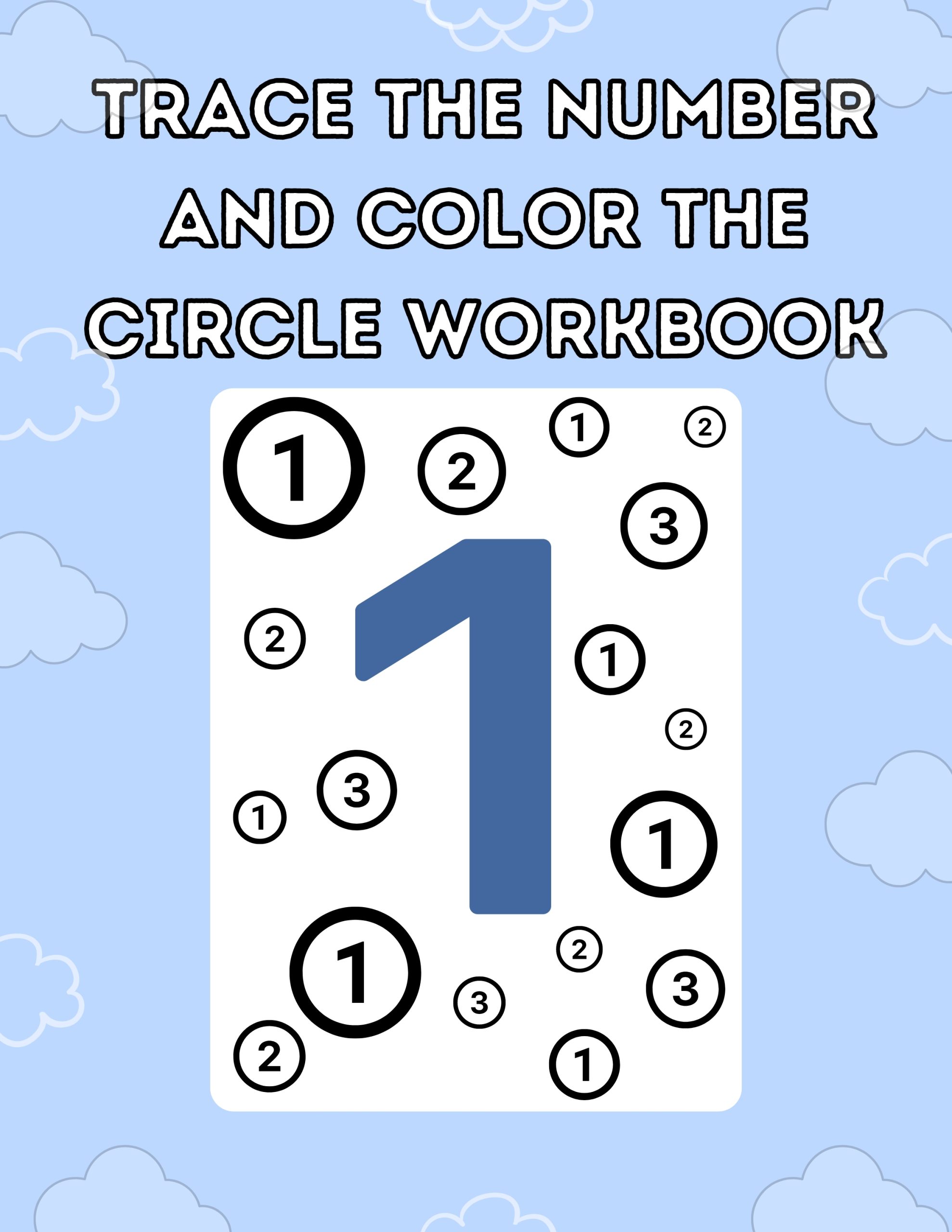 Trace the Number and Color the Circle Workbook