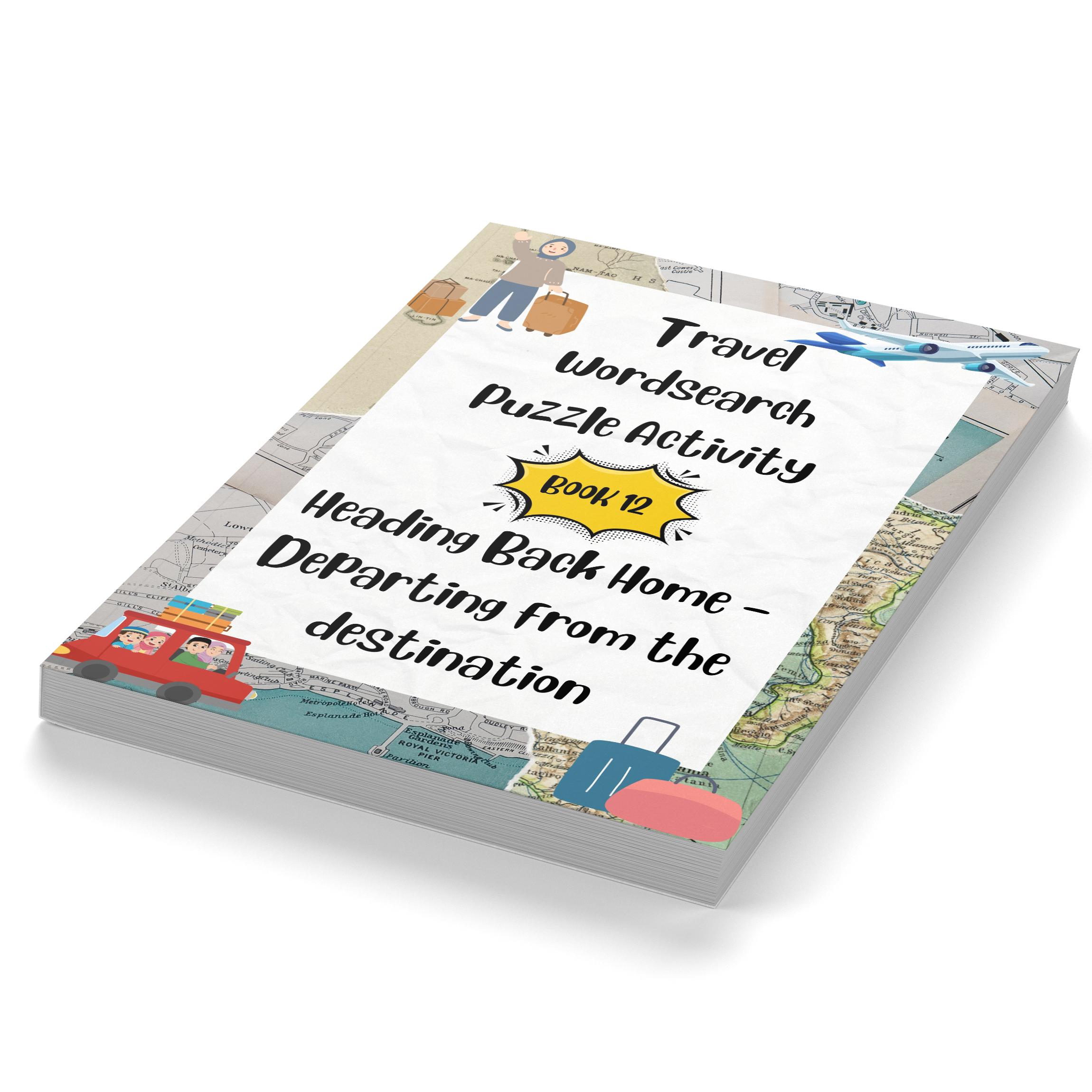 Travel Wordsearch Puzzle Activity Book 12. Heading Back Home – Departing from the destination