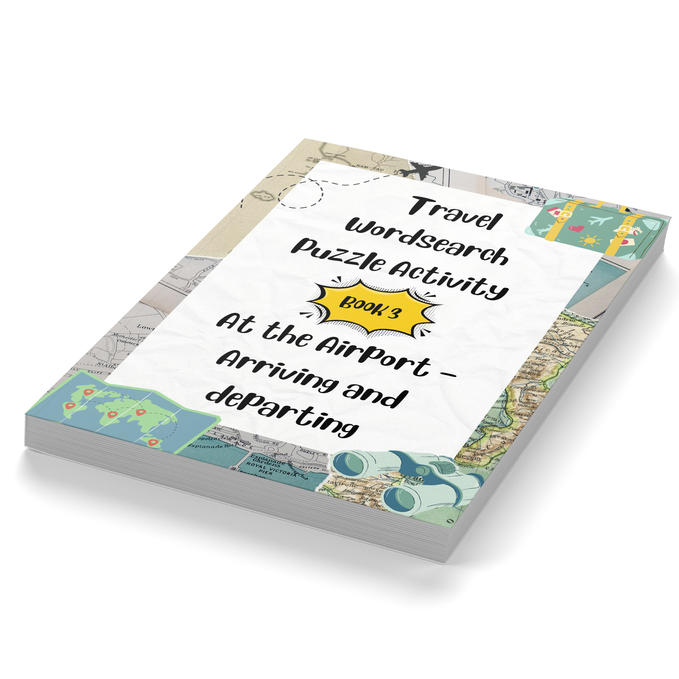 Travel Wordsearch Puzzle Activity Book 3. At the Airport – Arriving and departing