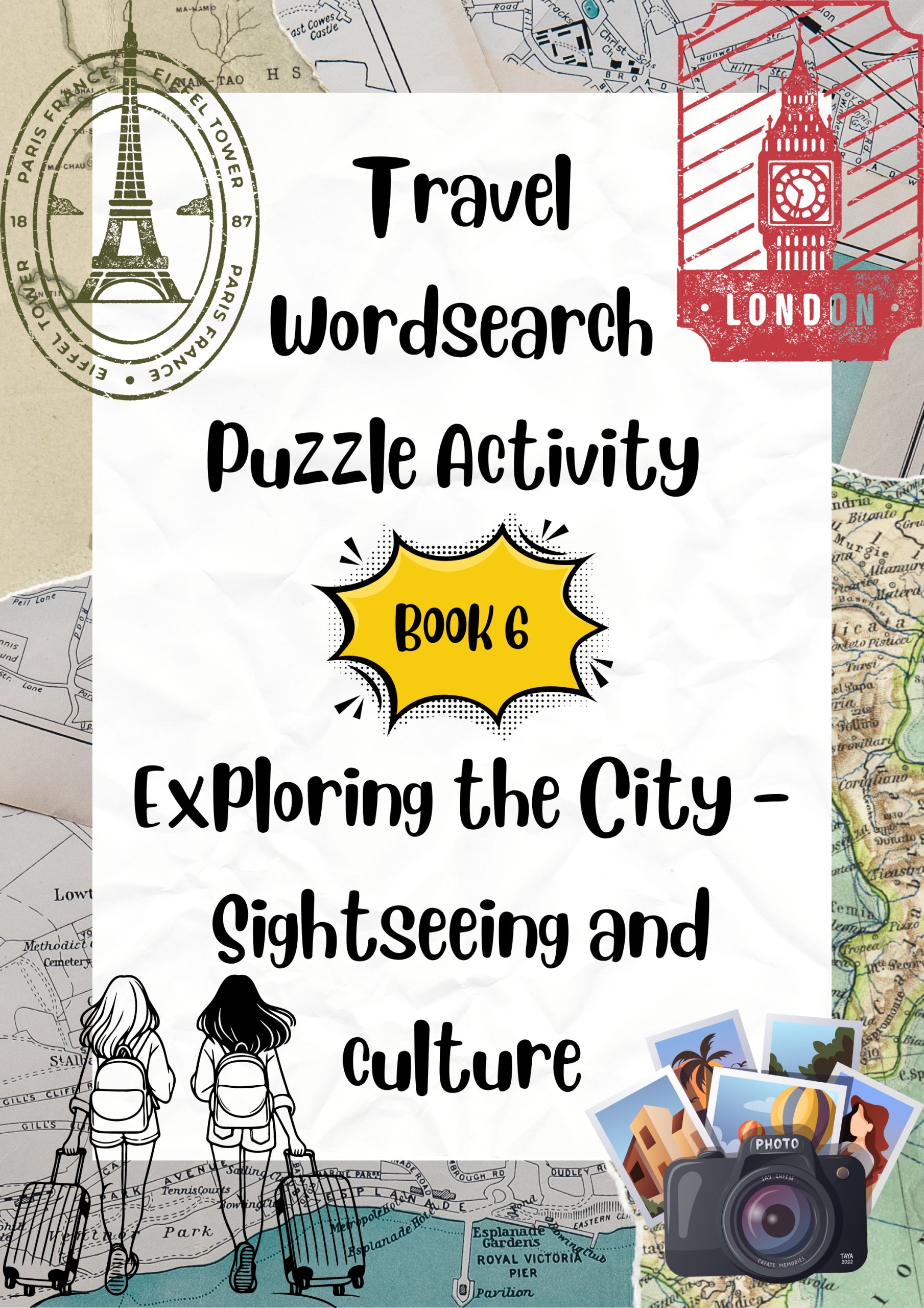 Travel Wordsearch Puzzle Activity Book 6. Exploring the City – Sightseeing and culture