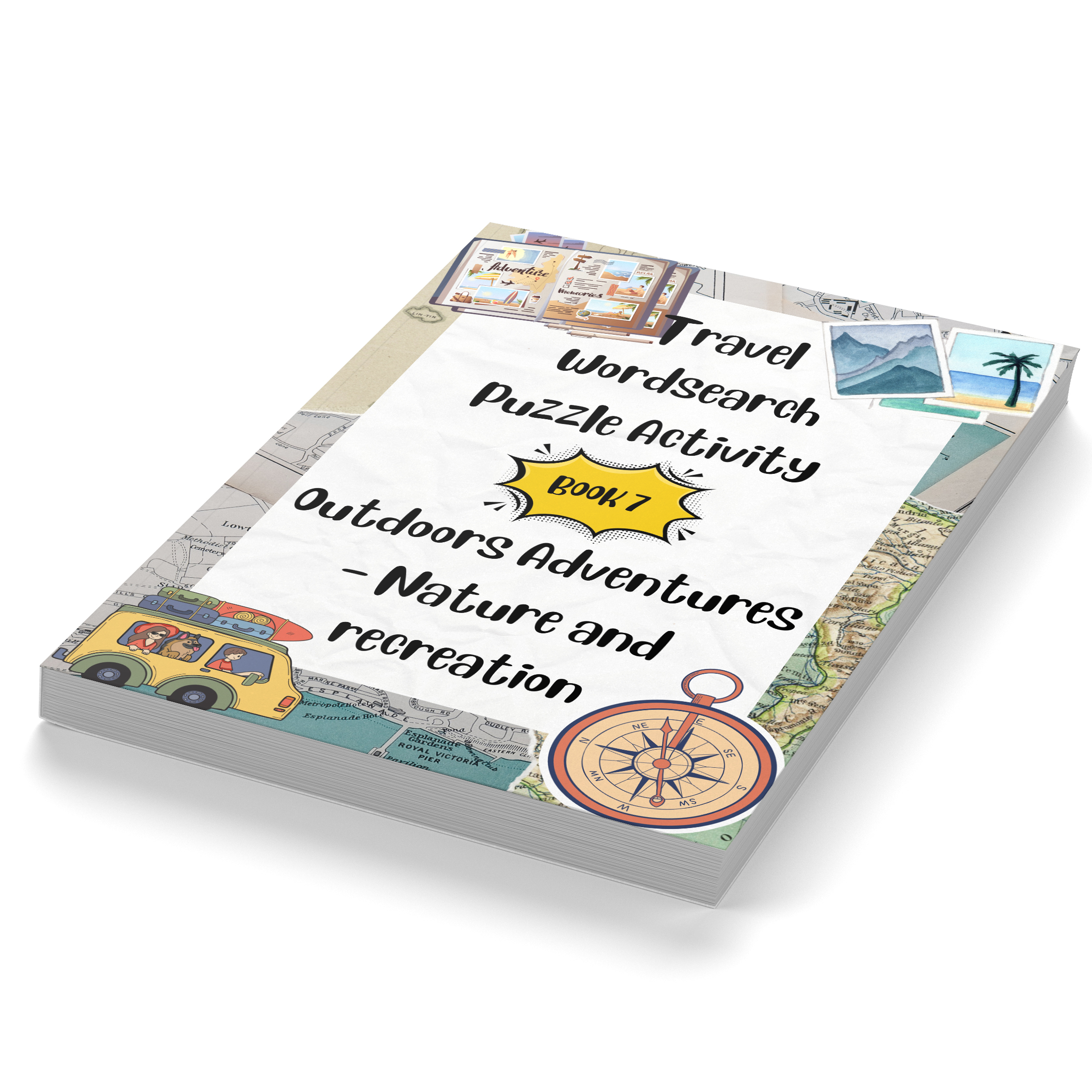 Travel Wordsearch Puzzle Activity Book 7. Outdoors Adventures – Nature and recreation